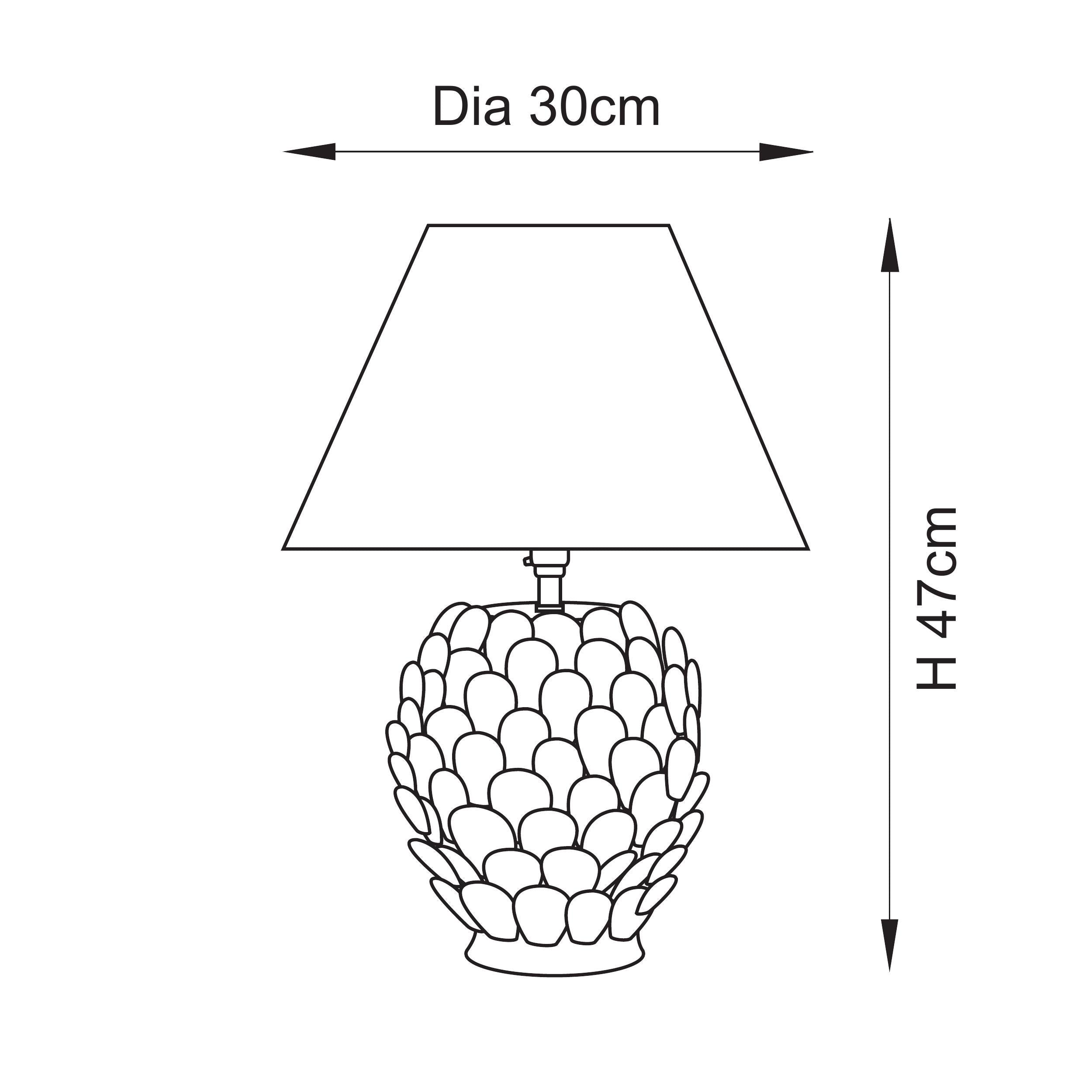 Endon Layered Leaf Table Lamp & Raffia 30cm Natural Raffia Shade