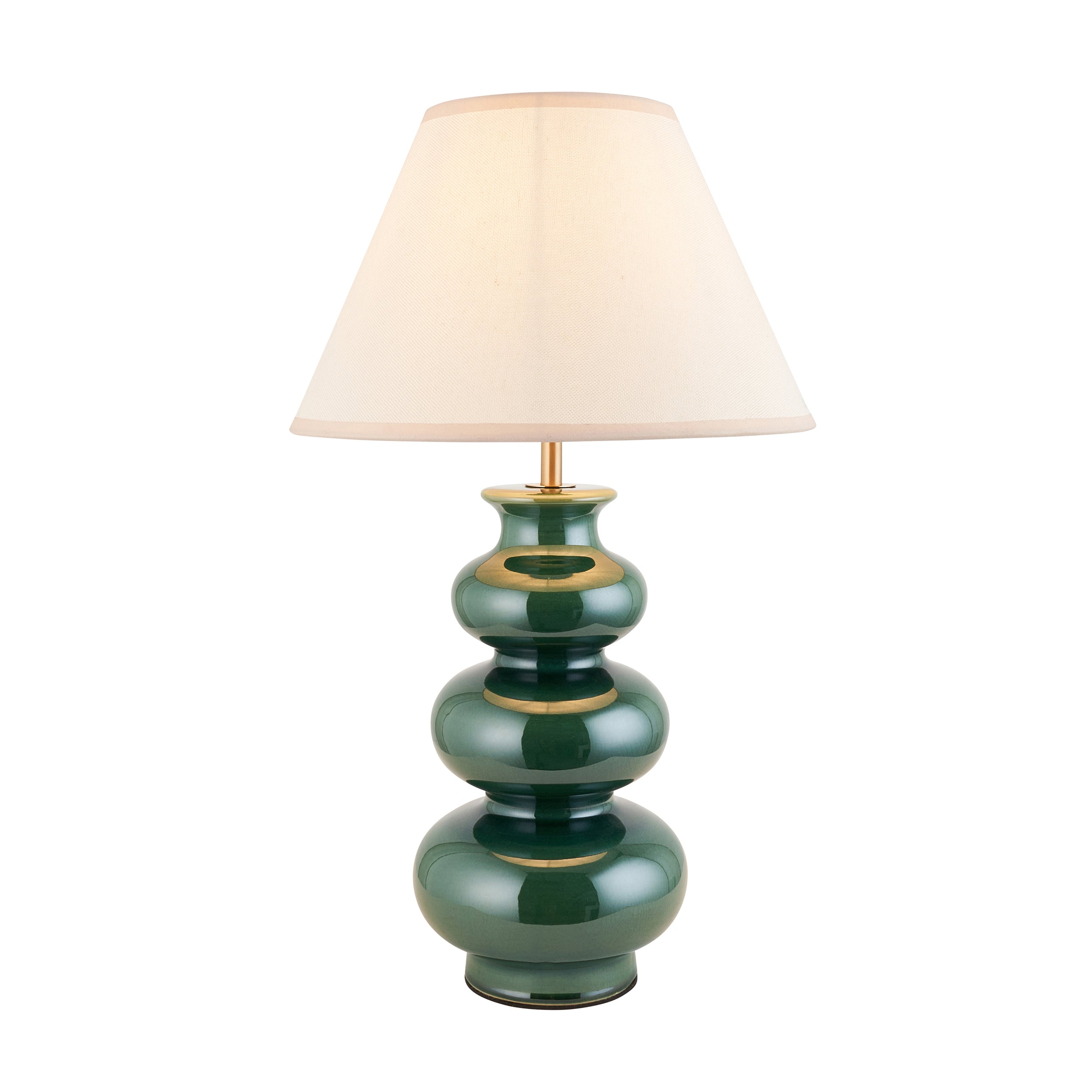 Endon Monroe Table Lamp & Ivy 30cm Vintage White Shade