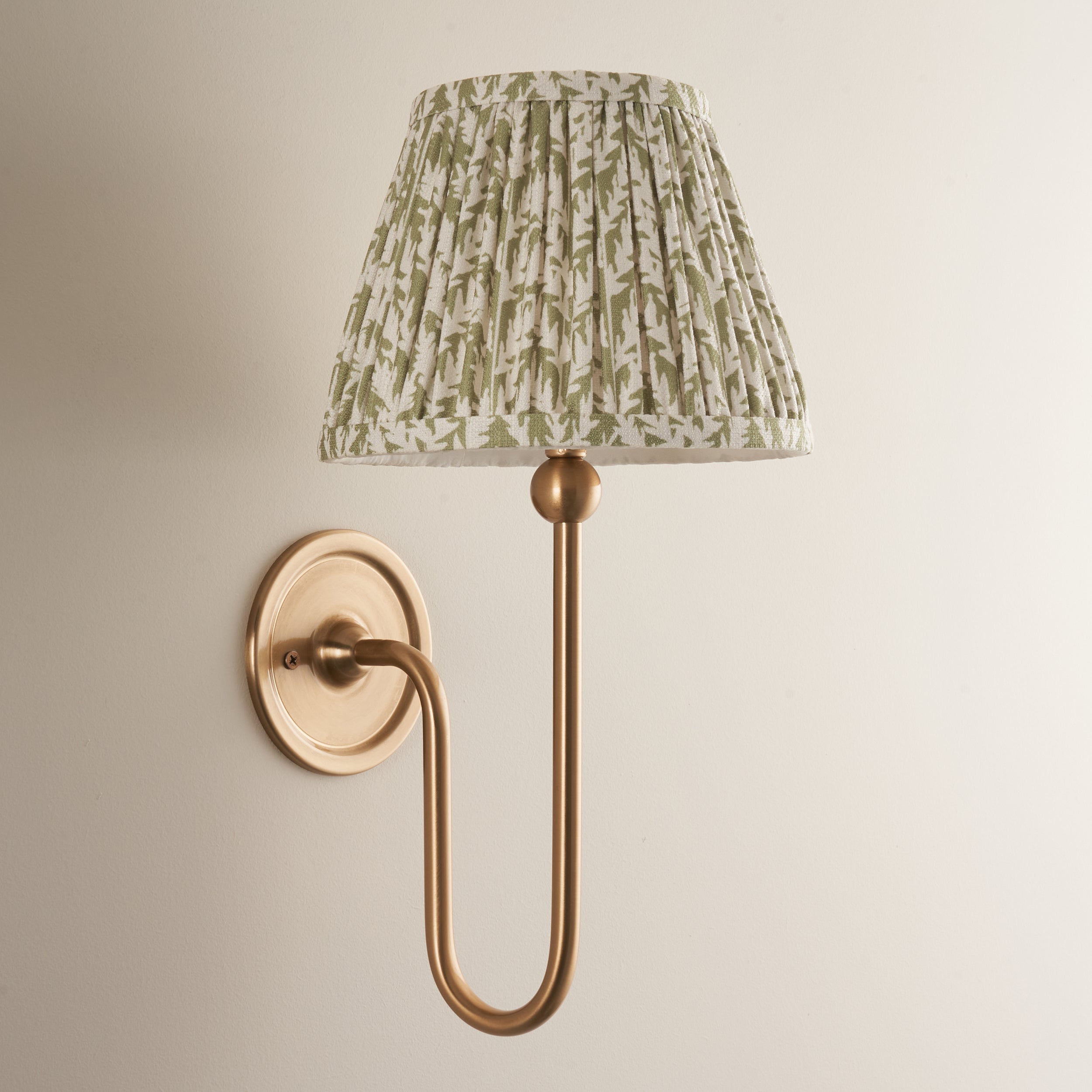 Endon Santiago Wall Light & Leaf 20cm Herb Garden Green Shade