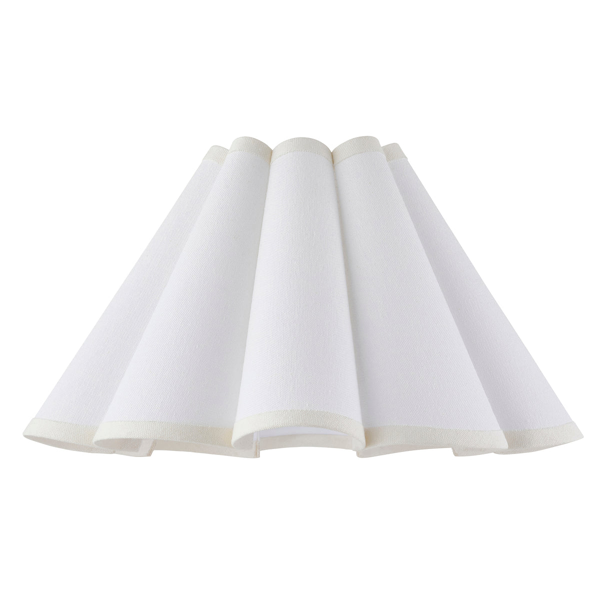 Endon Ayla 31cm Tapered Shade - Vintage White Cotton