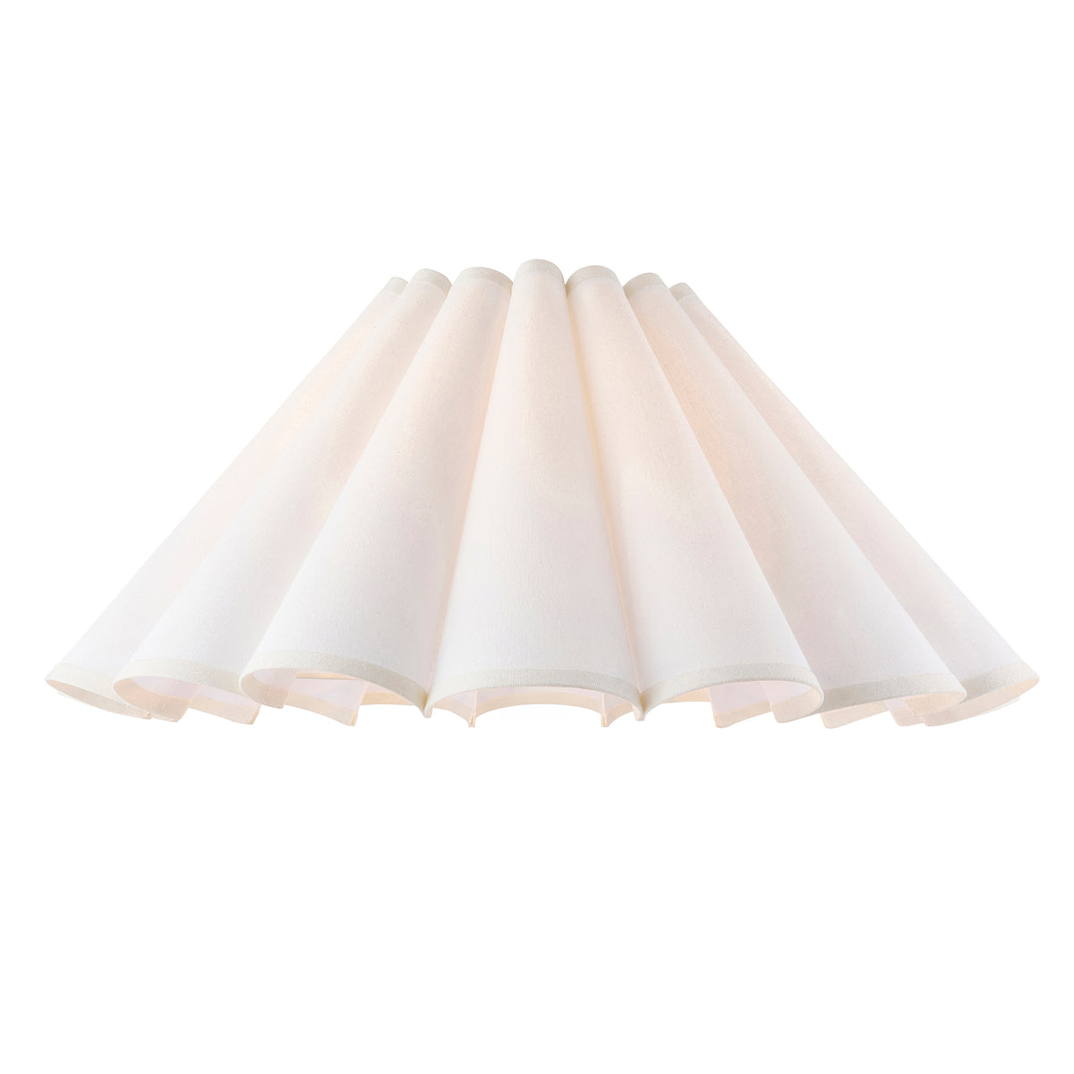 Endon Ayla 53cm Tapered Shade - Vintage White Cotton