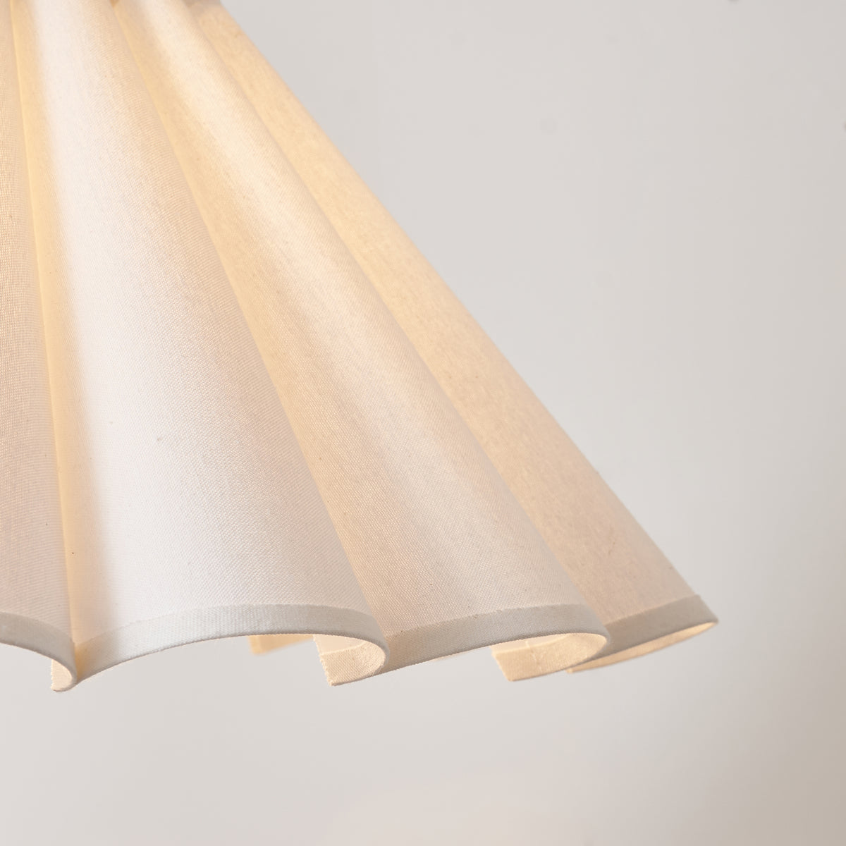 Endon Ayla 53cm Tapered Shade - Vintage White Cotton