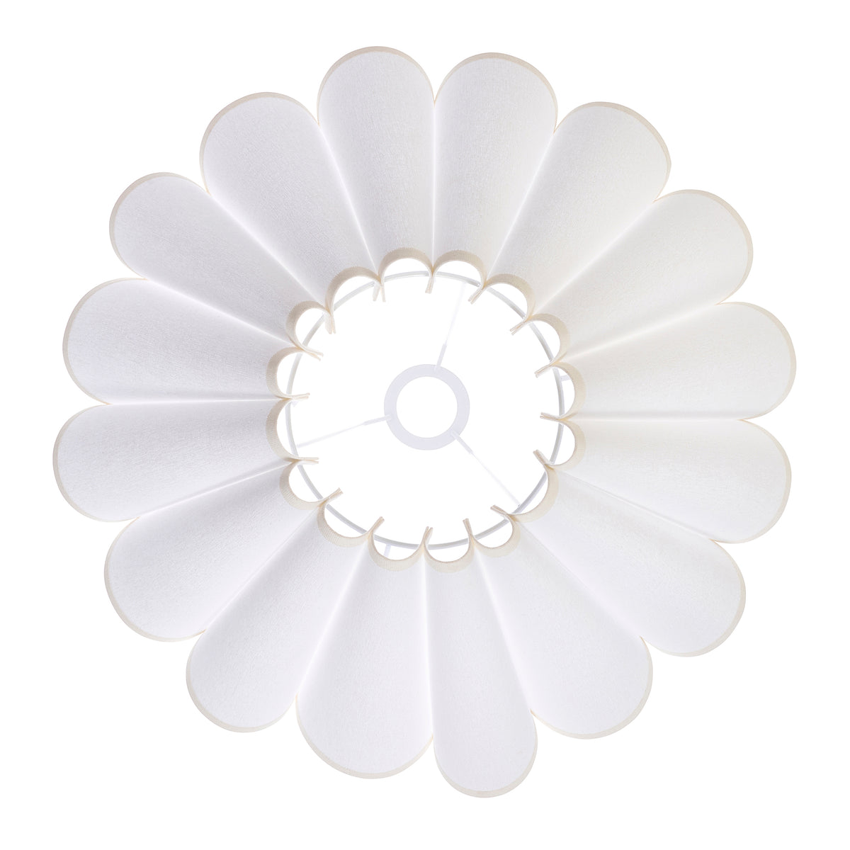 Endon Ayla 53cm Tapered Shade - Vintage White Cotton