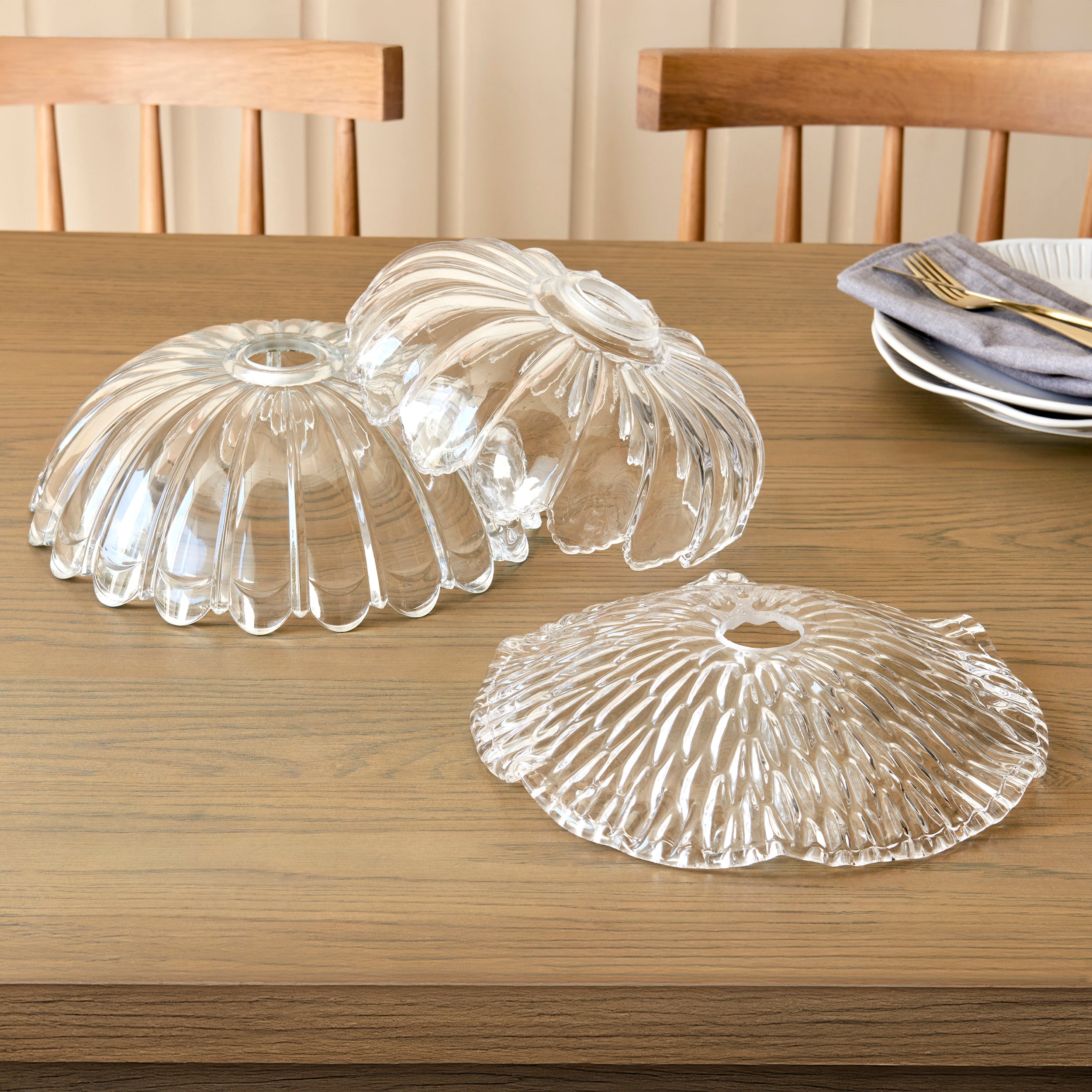 Endon Carnation Easyfit Pendant Shade Only - Clear Glass