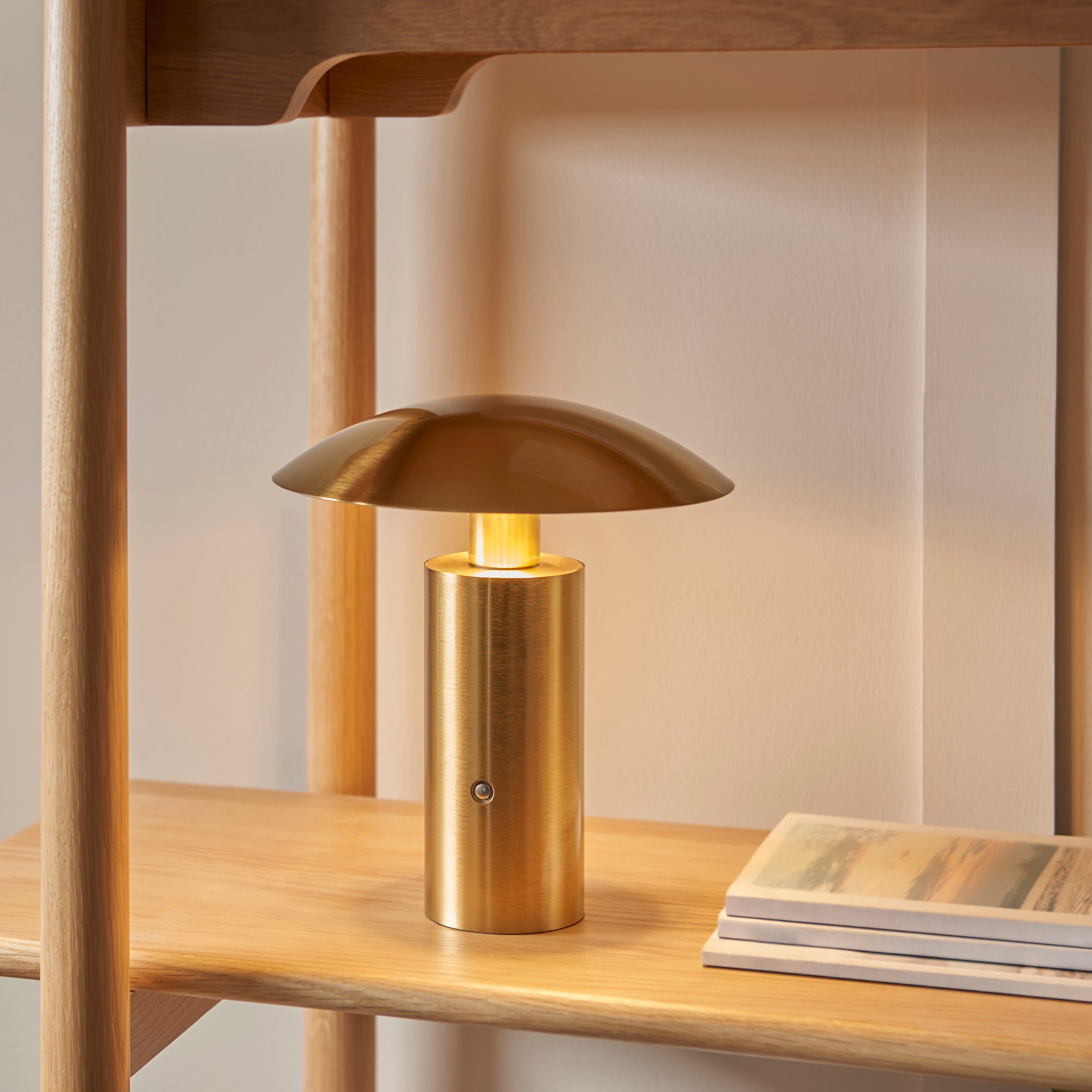 Endon Sunset Rechargeable Table - Brushed Gold Finish