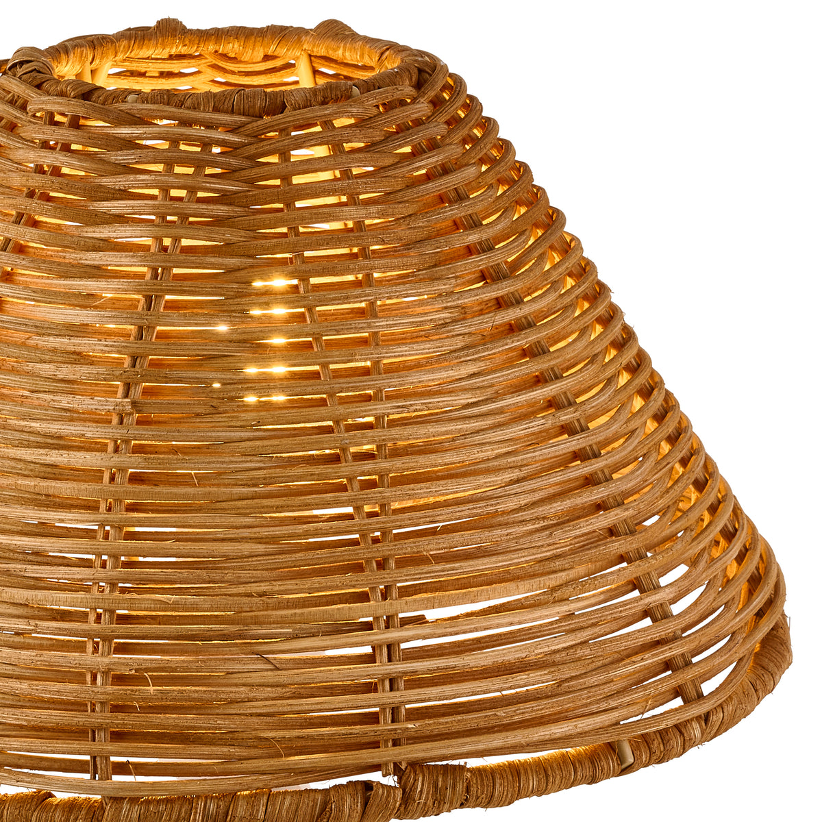 Endon Rattan 22cm Tapered Shade - Dark Rattan