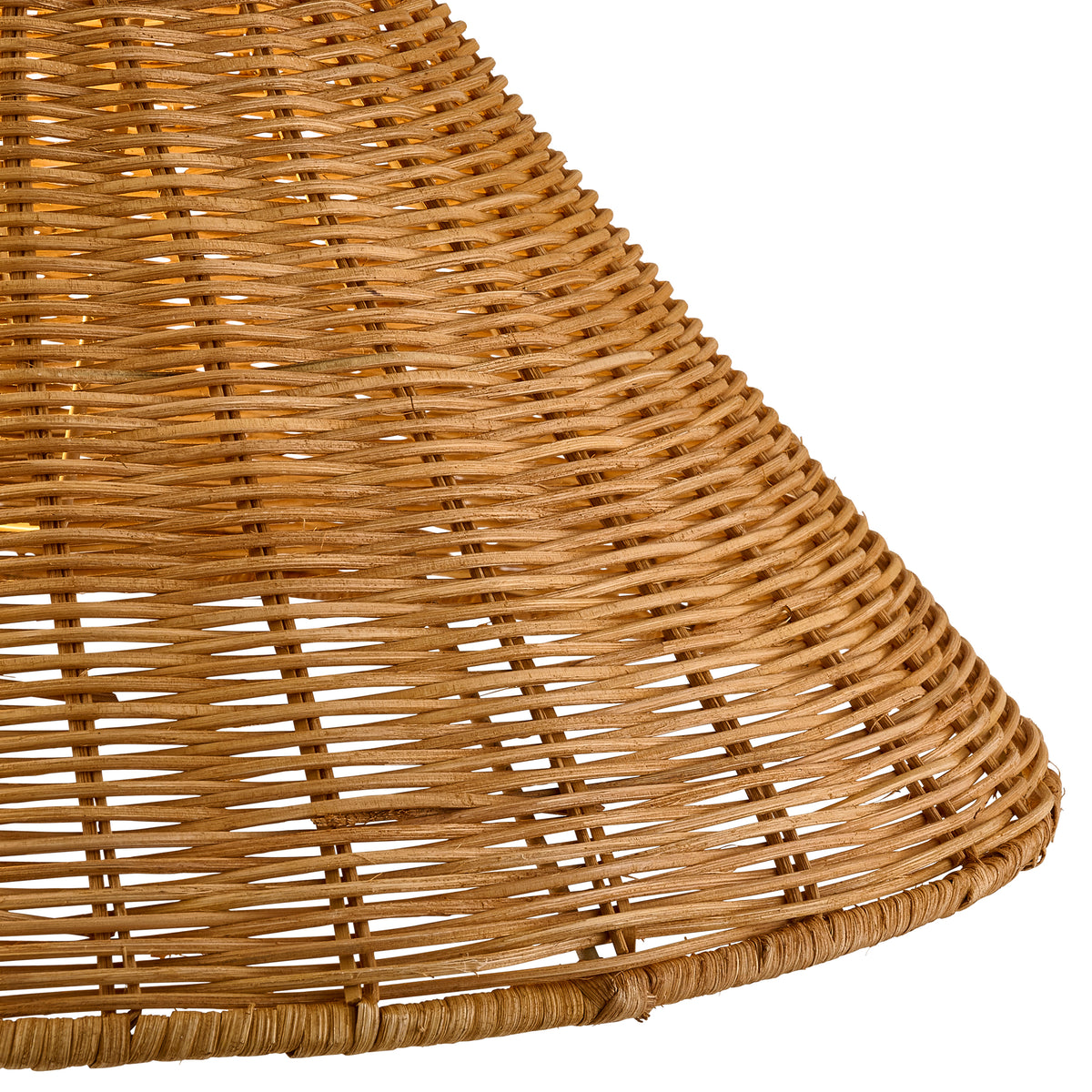 Endon Rattan 52cm Tapered Shade - Dark Rattan