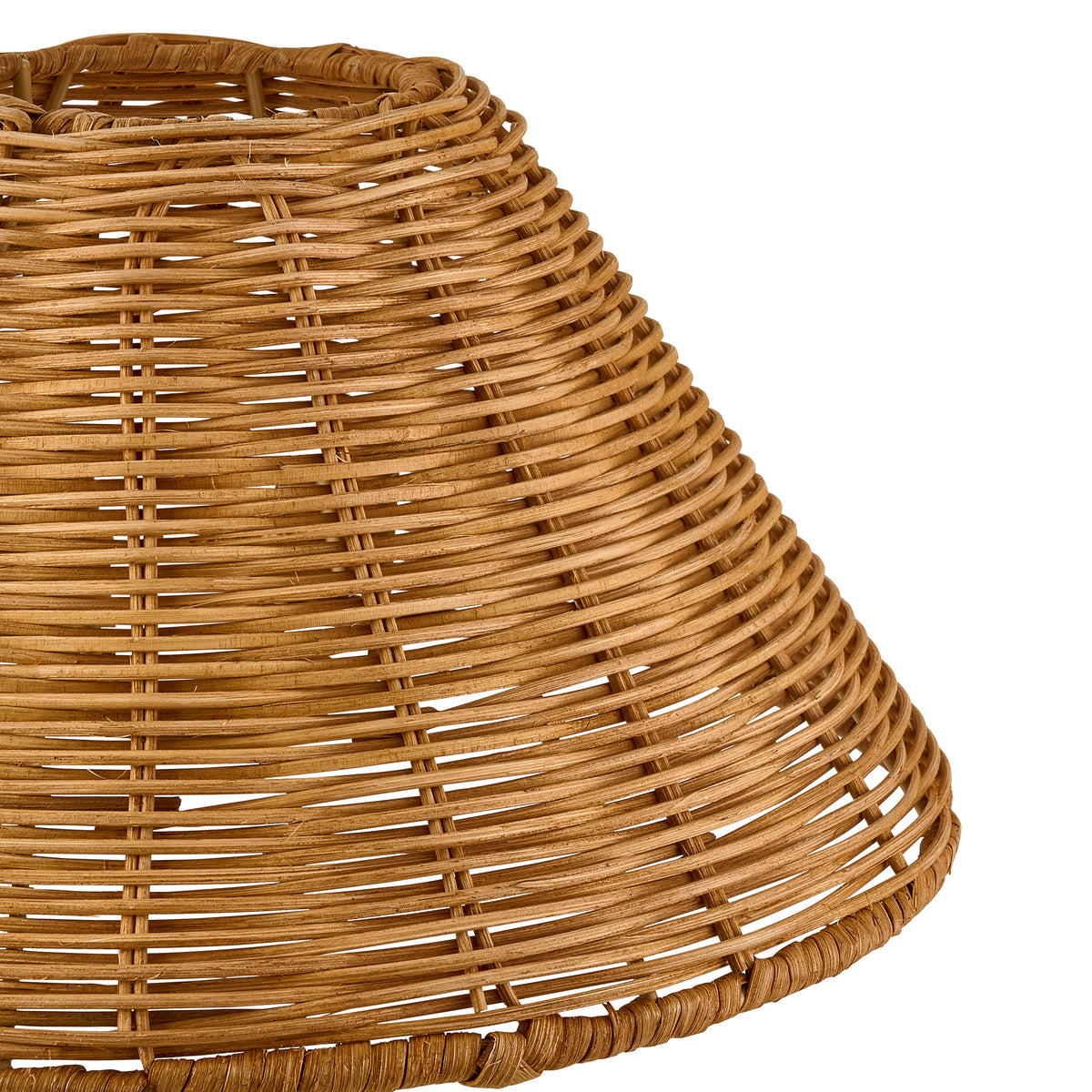 Endon Rattan 31cm Tapered Shade - Dark Rattan