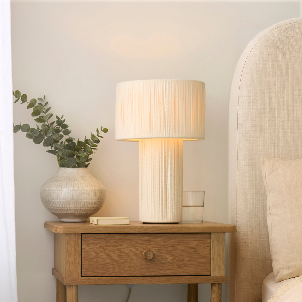 Endon Noah Table Light - Cream Cotton