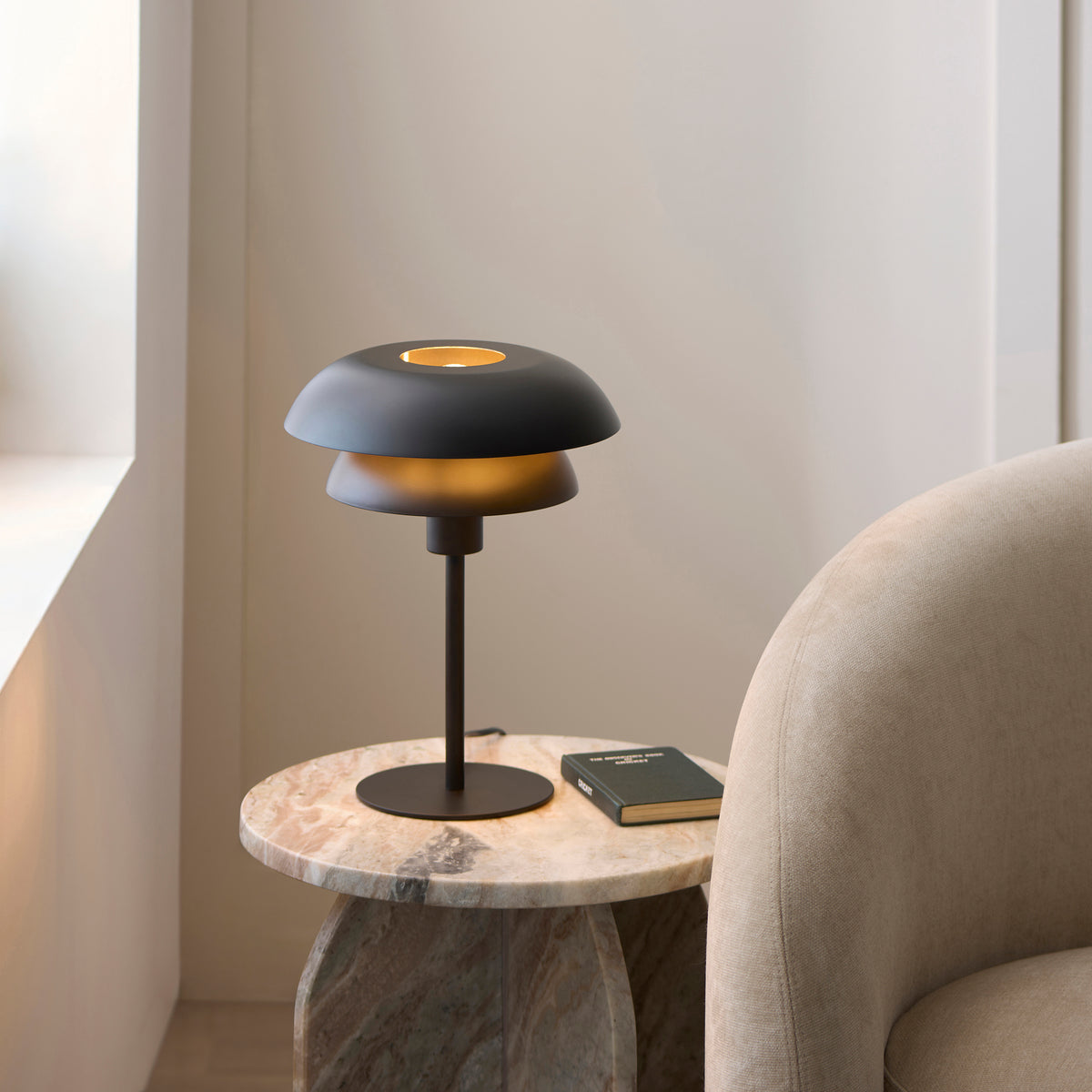 Endon Lyon Table Light - Matt Black