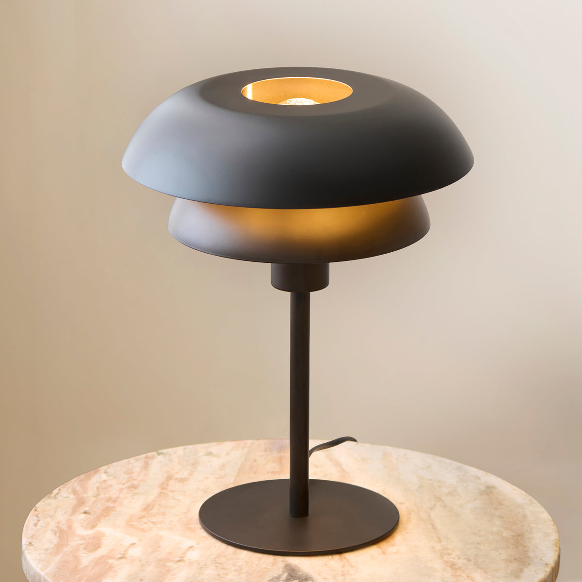 Endon Lyon Table Light - Matt Black