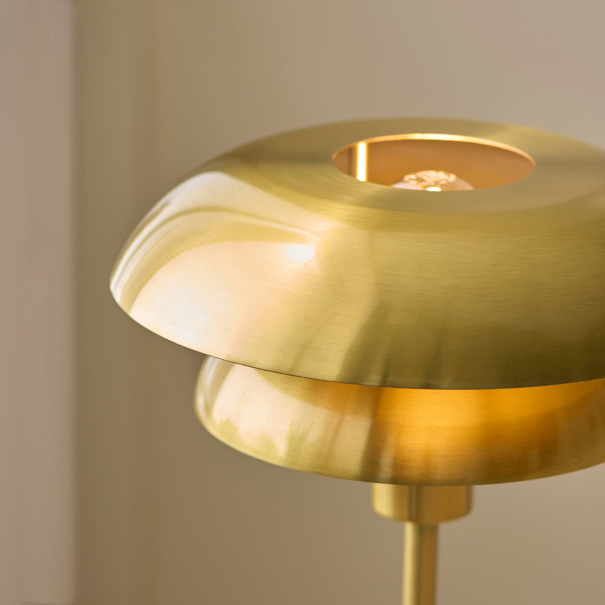 Endon Lyon Table Light - Satin Brass Plate