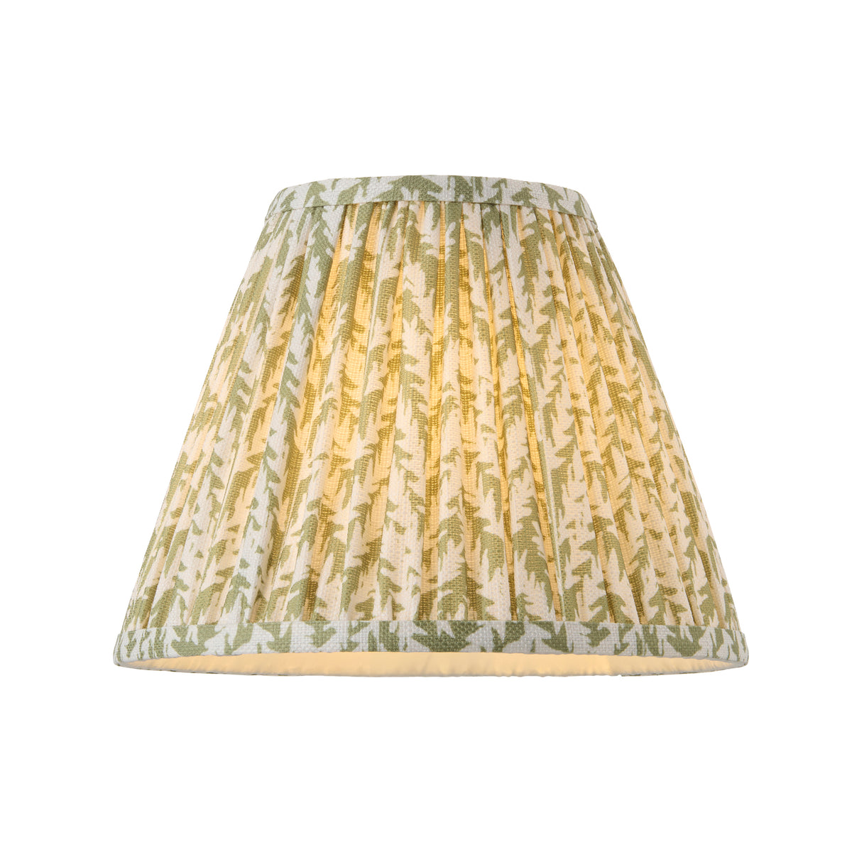 Endon Leaf 25cm Tapered Shade - Herb Garden Green Fabric