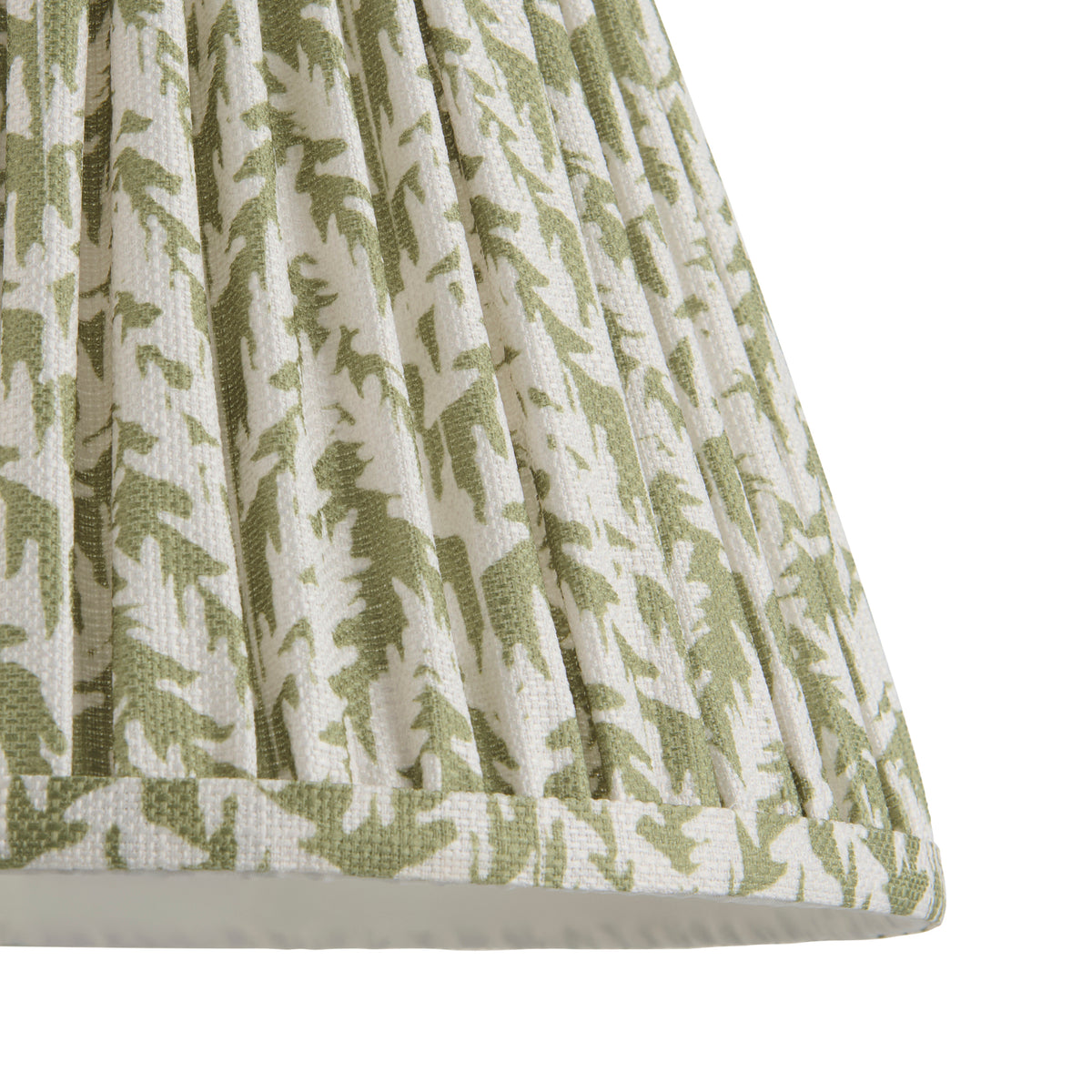 Endon Leaf 25cm Tapered Shade - Herb Garden Green Fabric
