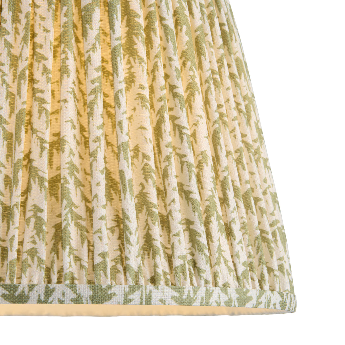 Endon Leaf 35cm Tapered Shade - Herb Garden Green Fabric