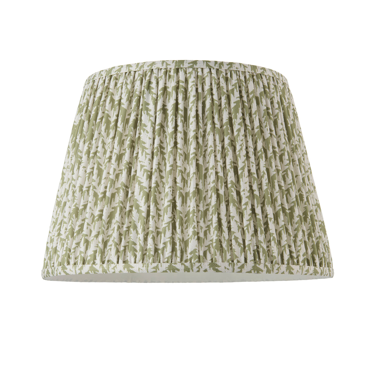 Endon Leaf 40cm Tapered Shade - Herb Garden Green Fabric