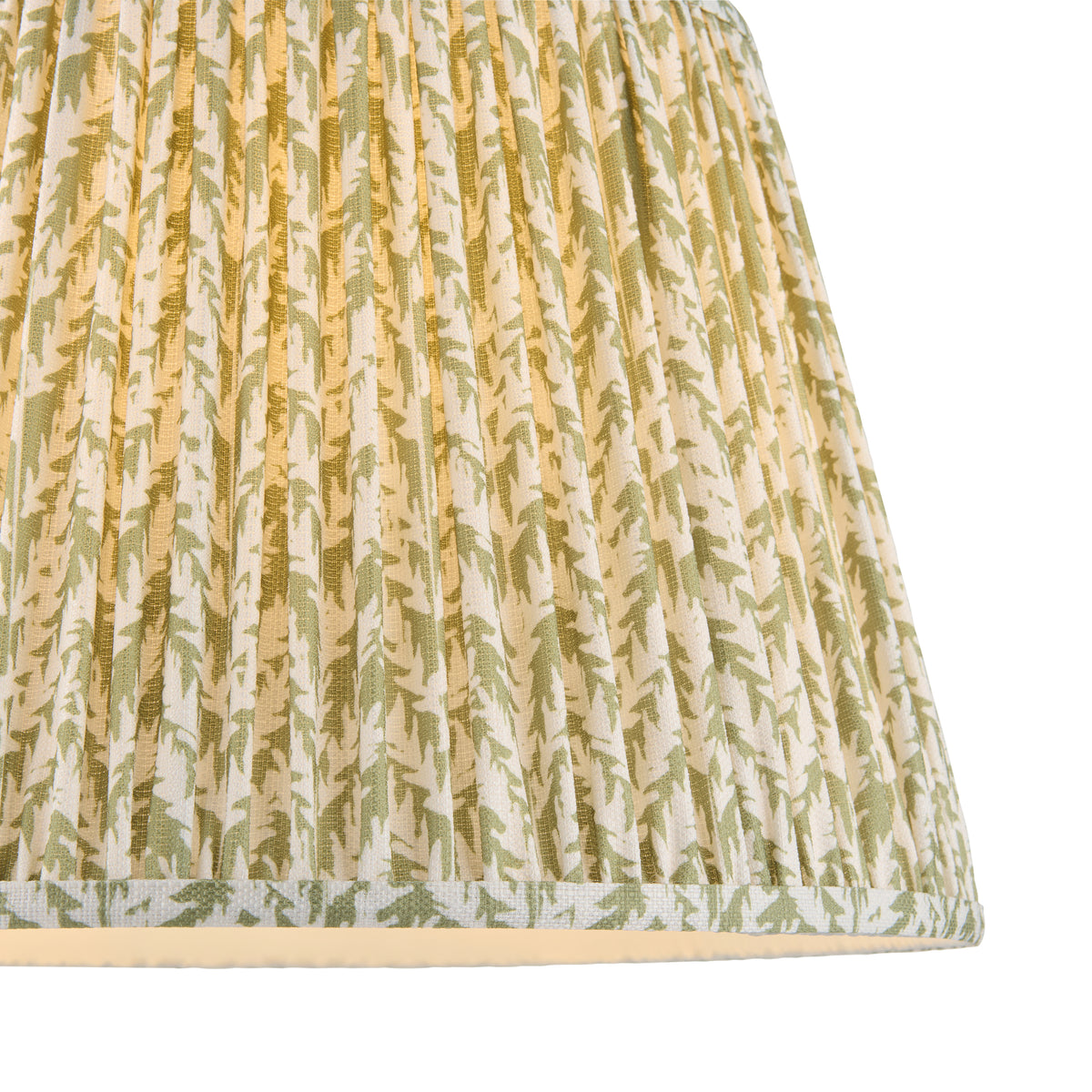 Endon Leaf 40cm Tapered Shade - Herb Garden Green Fabric
