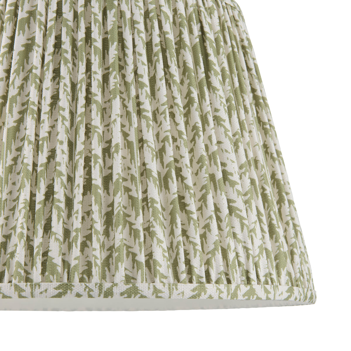 Endon Leaf 40cm Tapered Shade - Herb Garden Green Fabric