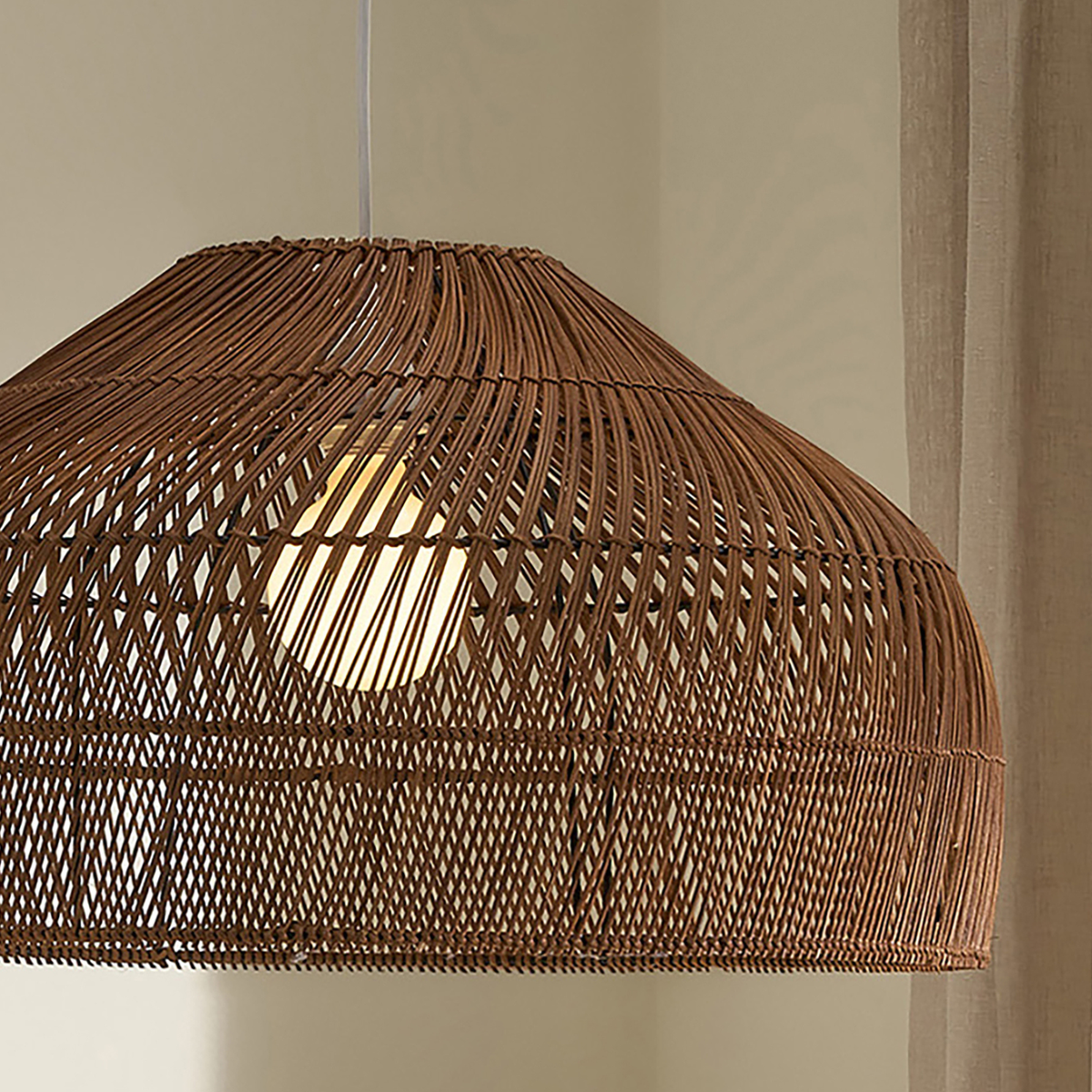 MADE.COM Java Large Lamp Shade in Dark Rattan