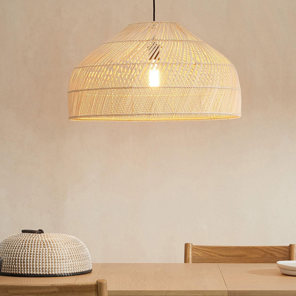 MADE.COM Java Large Lamp Shade in Natural Rattan
