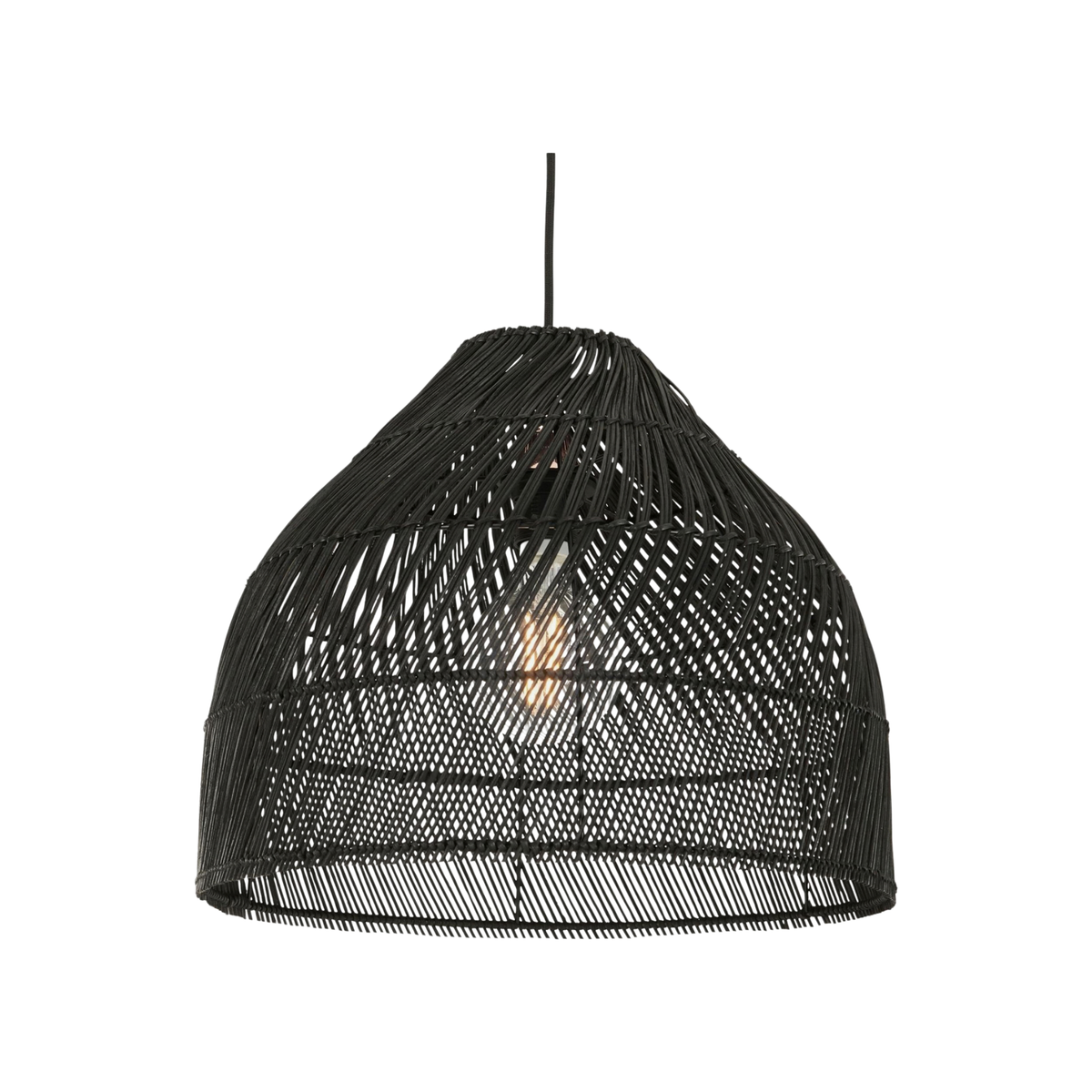 MADE.COM Java Small Lamp Shade in Black Rattan