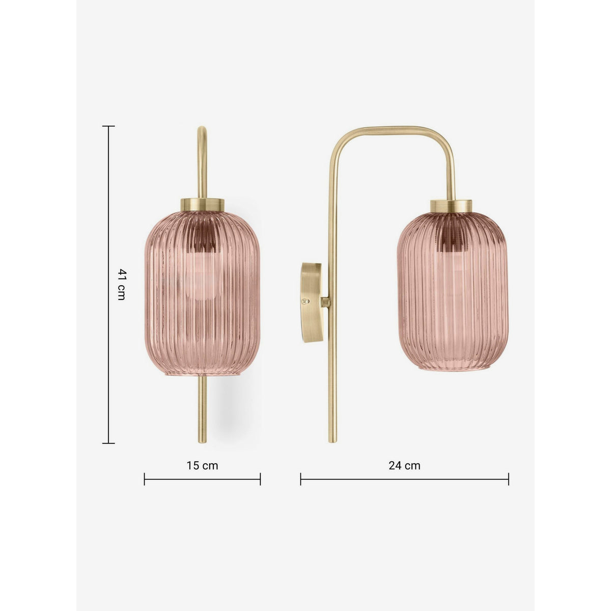 MADE.COM Briz Wall Lamp - Pink