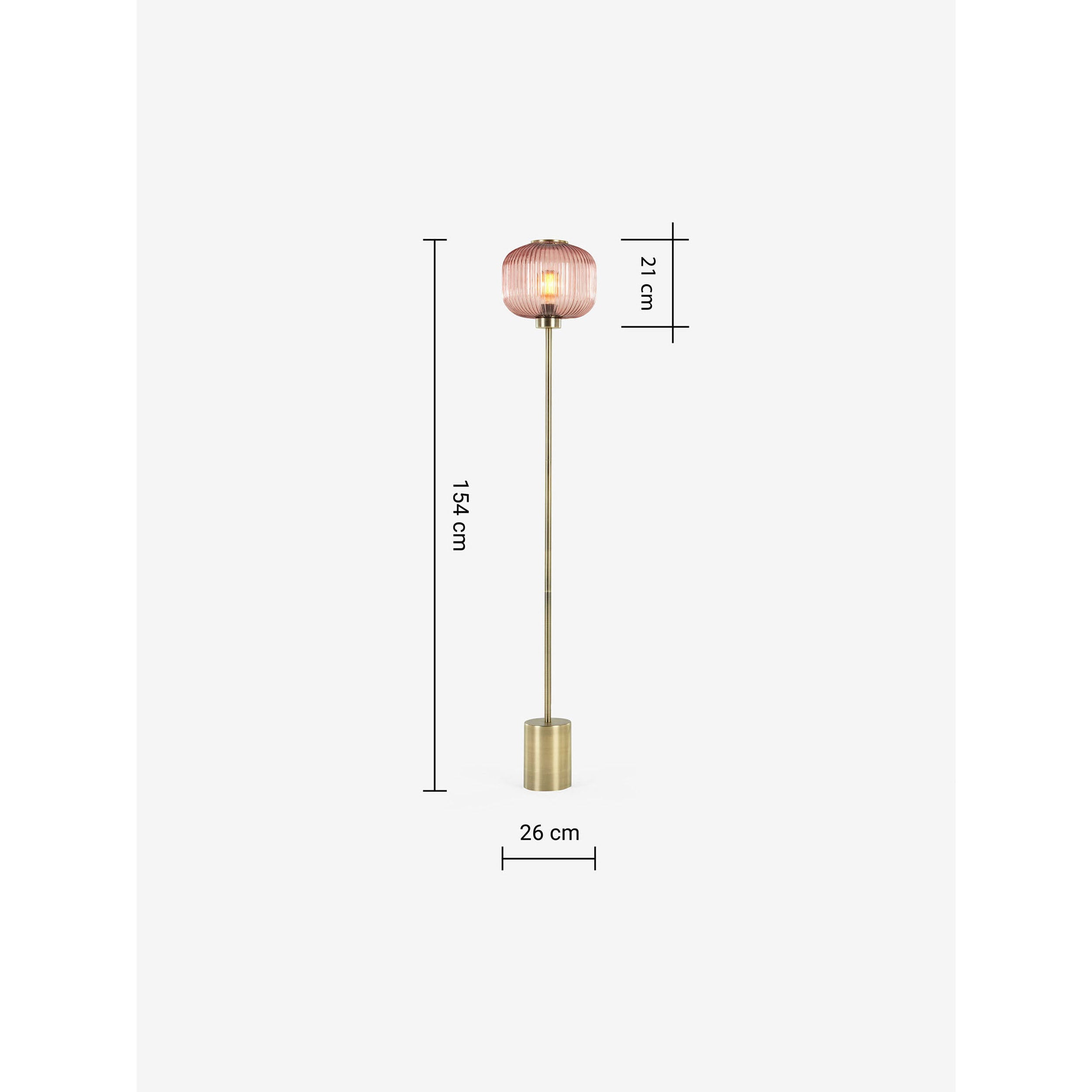 MADE.COM Briz Floor Lamp - Pink