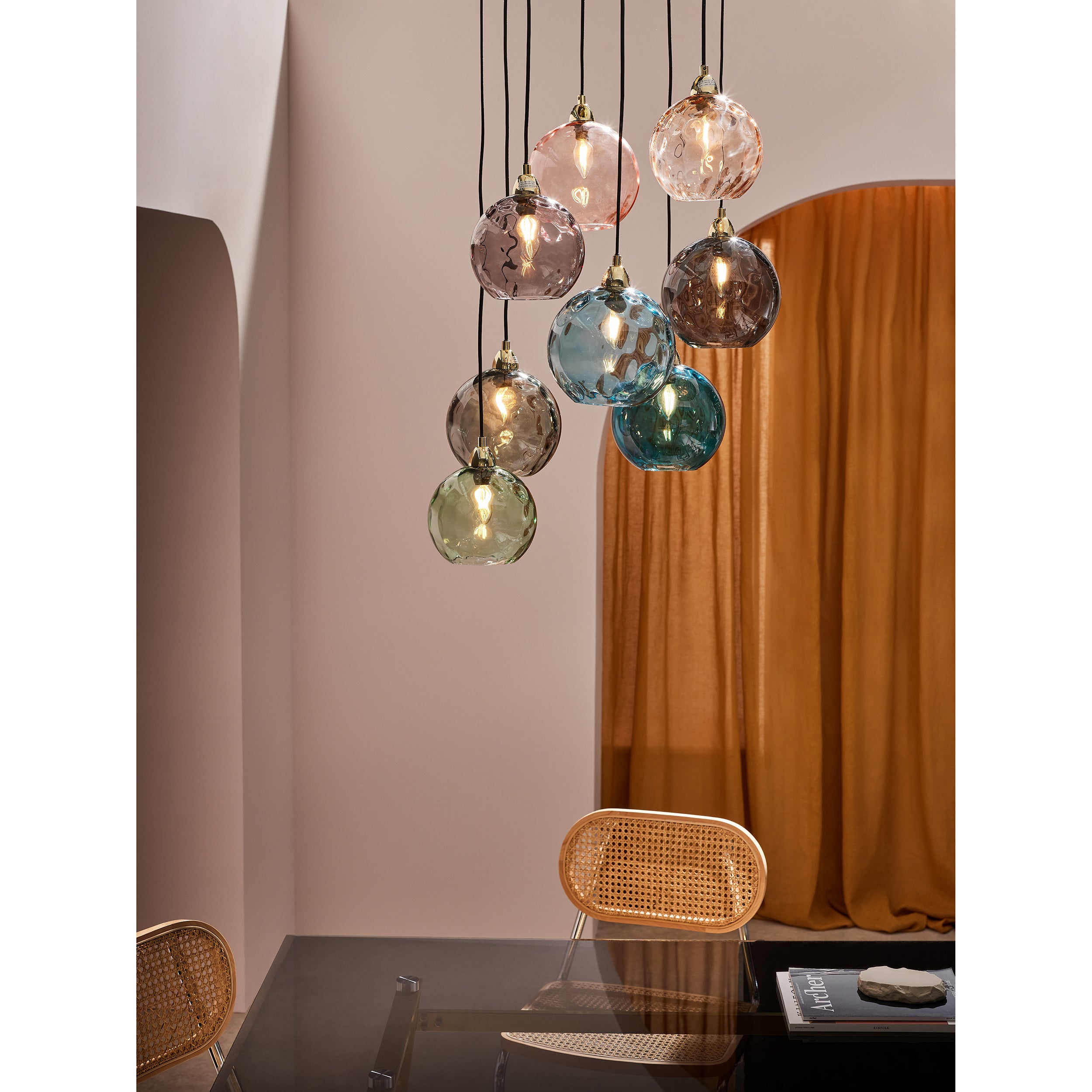 MADE.COM Ilaria 8 Light Cluster Pendant - Blue