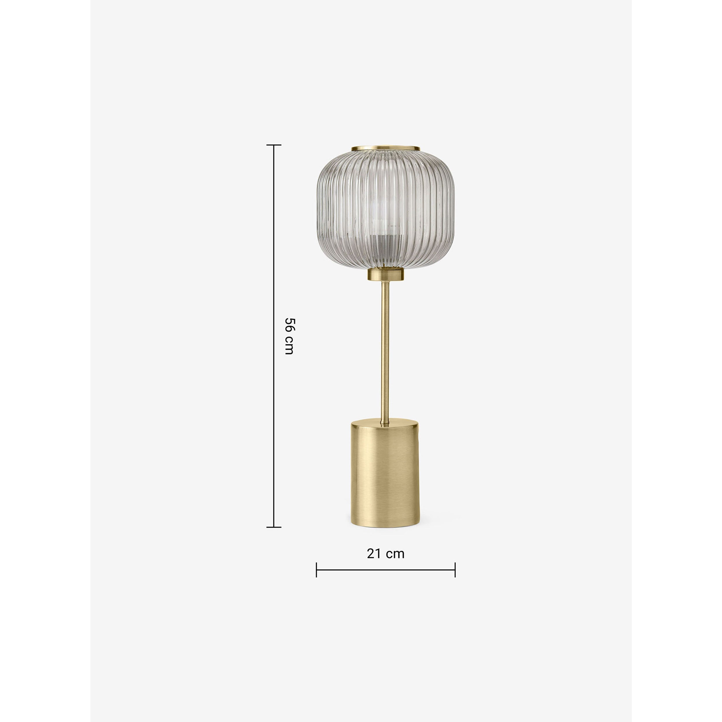 MADE.COM Briz Large Table Lamp - Grey & Antique Brass