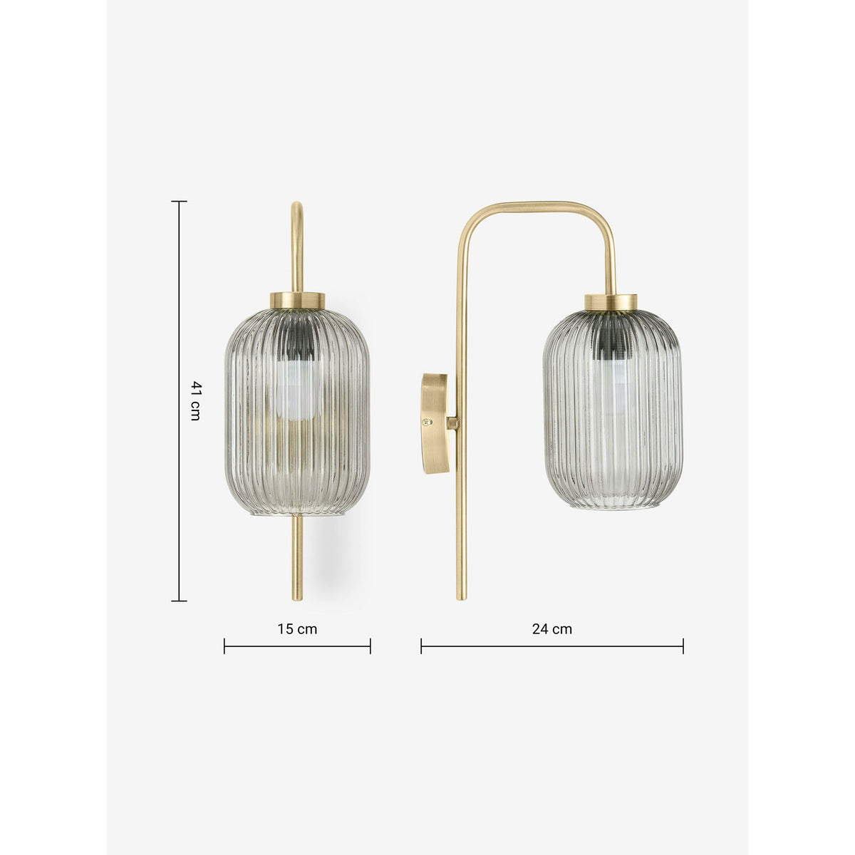 MADE.COM Briz Wall Lamp - Grey