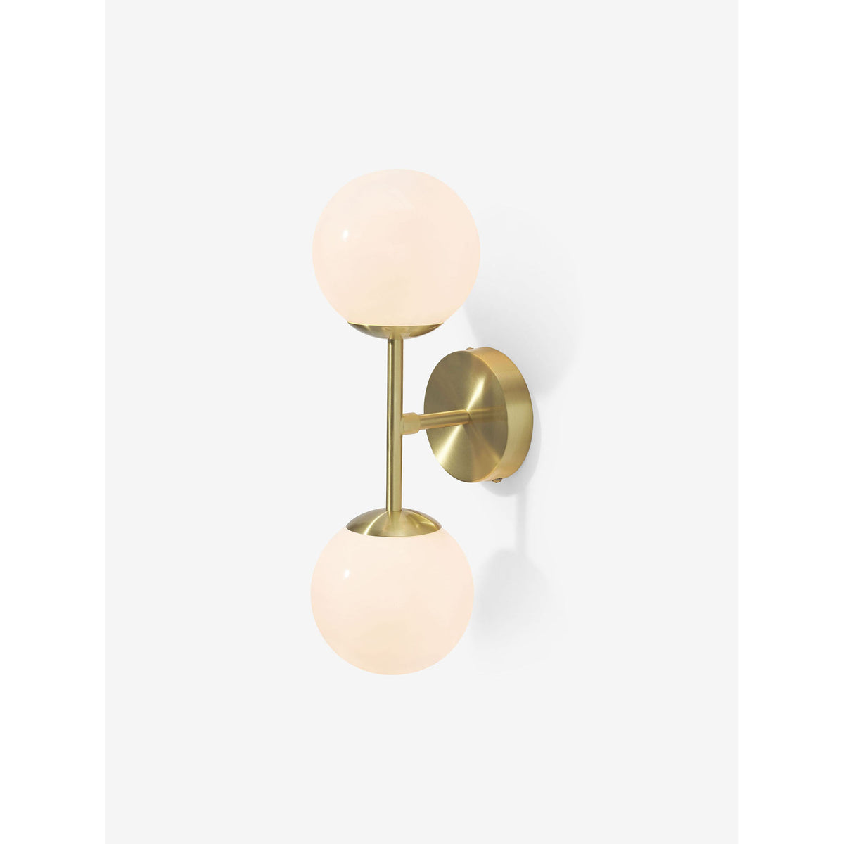 MADE.COM Globe Wall Light - Brass & Opal