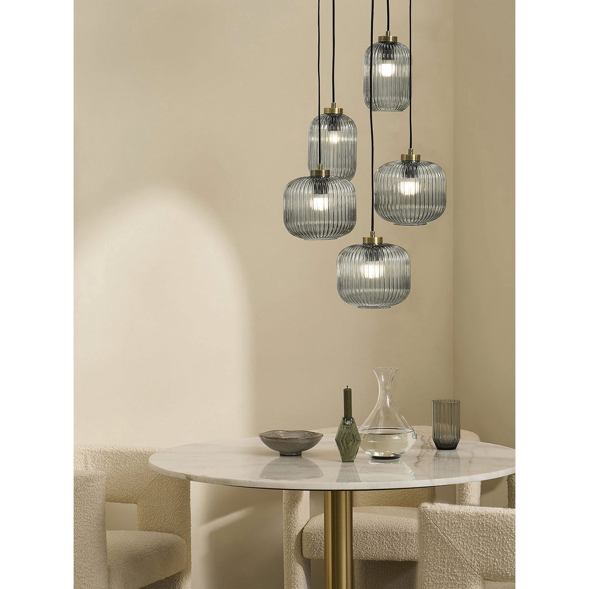MADE.COM Briz Cluster Ceiling Light - Grey