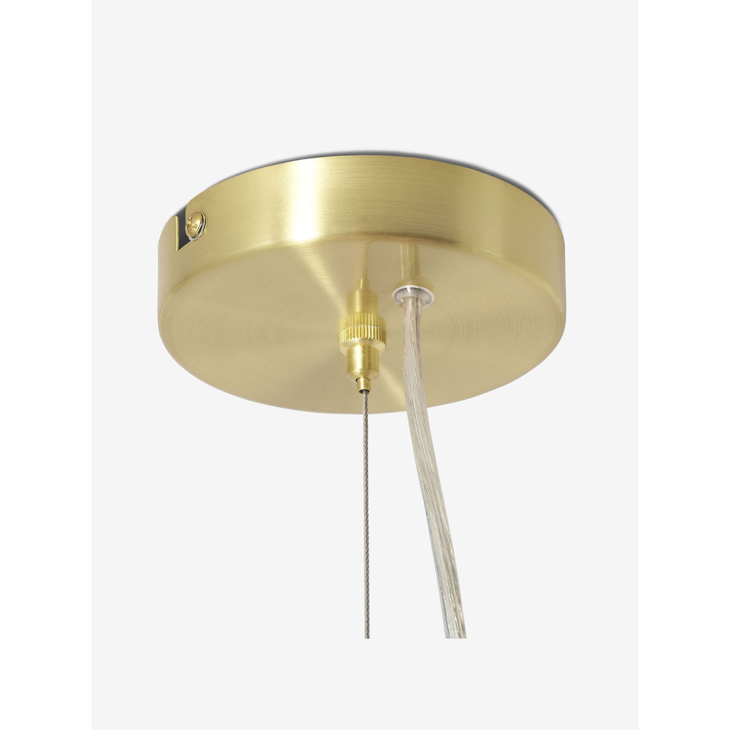 MADE.COM Globe Chandelier - Brass & Opal Glass