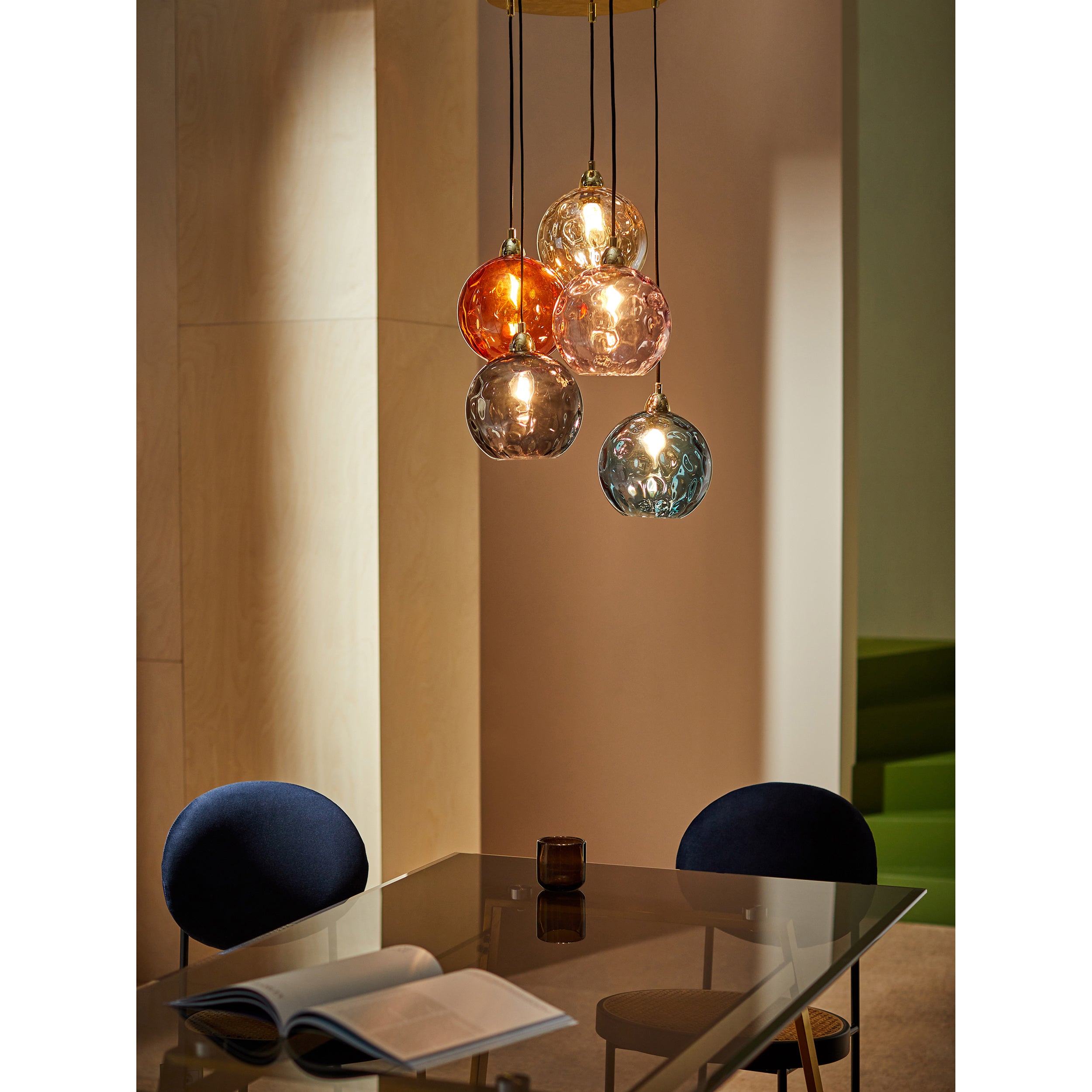 MADE.COM Ilaria 5 Light Cluster Pendant - Red Multi
