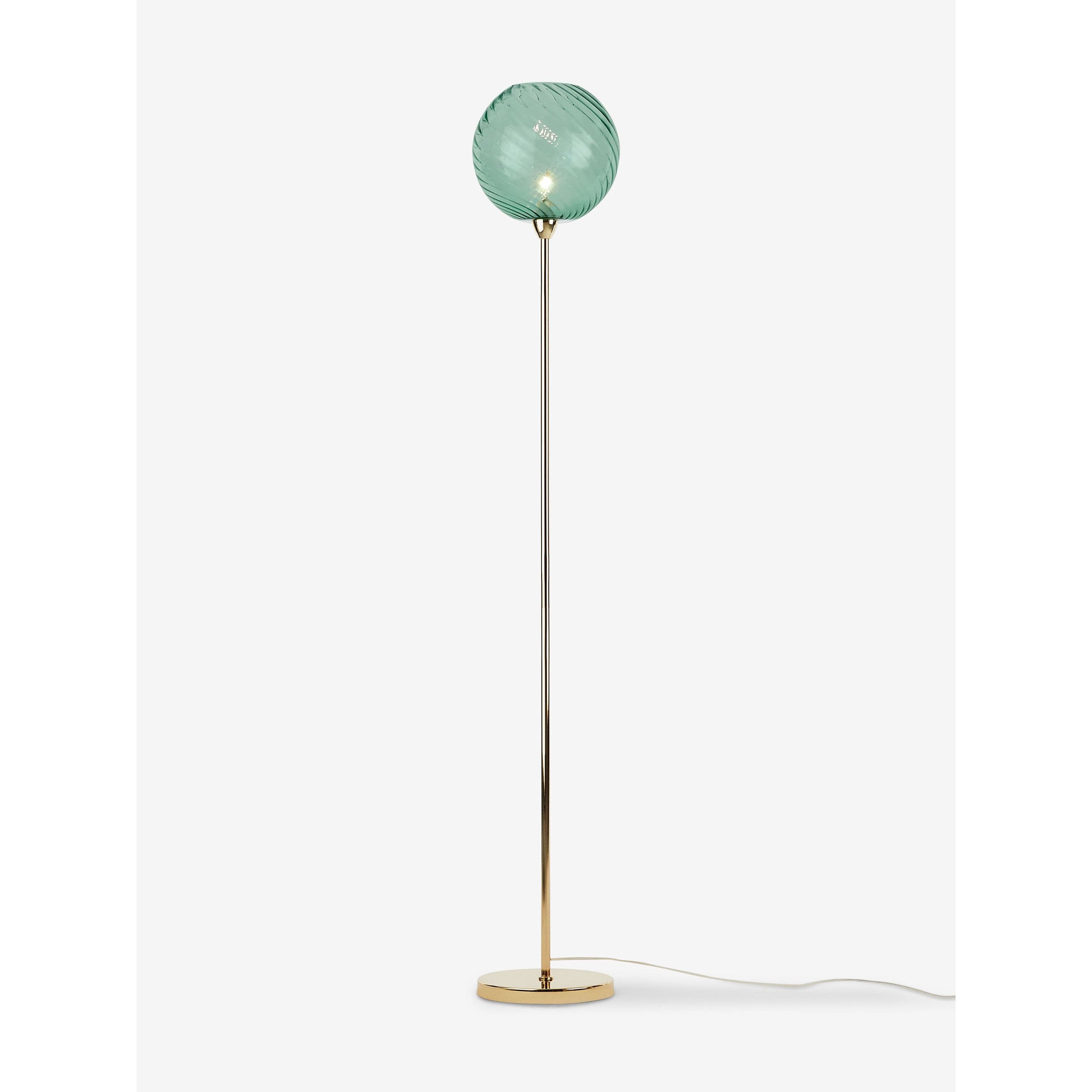 MADE.COM Ilaria Floor Lamp - Blue & Brass