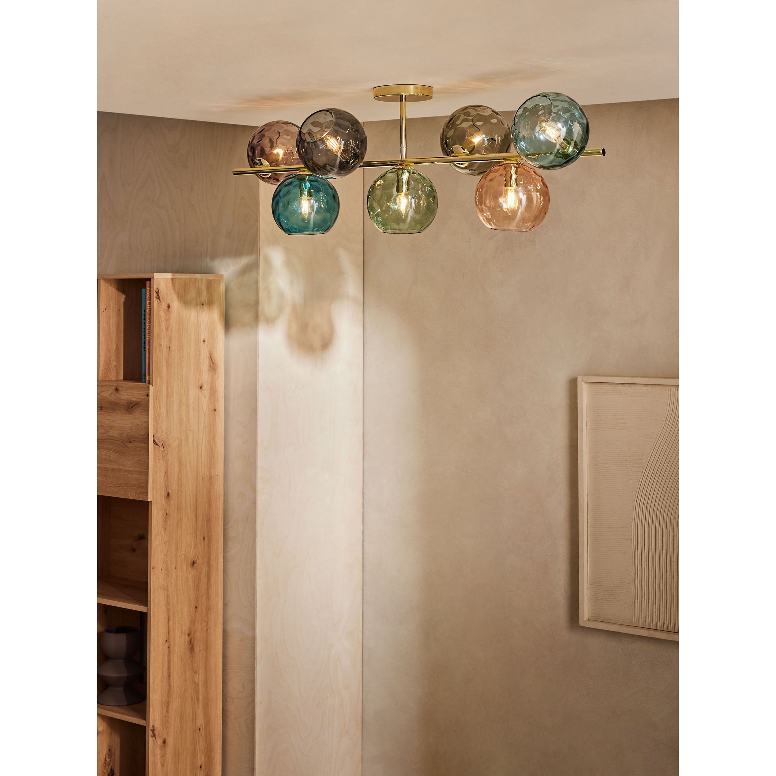 MADE.COM Ilaria 7 Light Large Flush Ceiling Light - Brass
