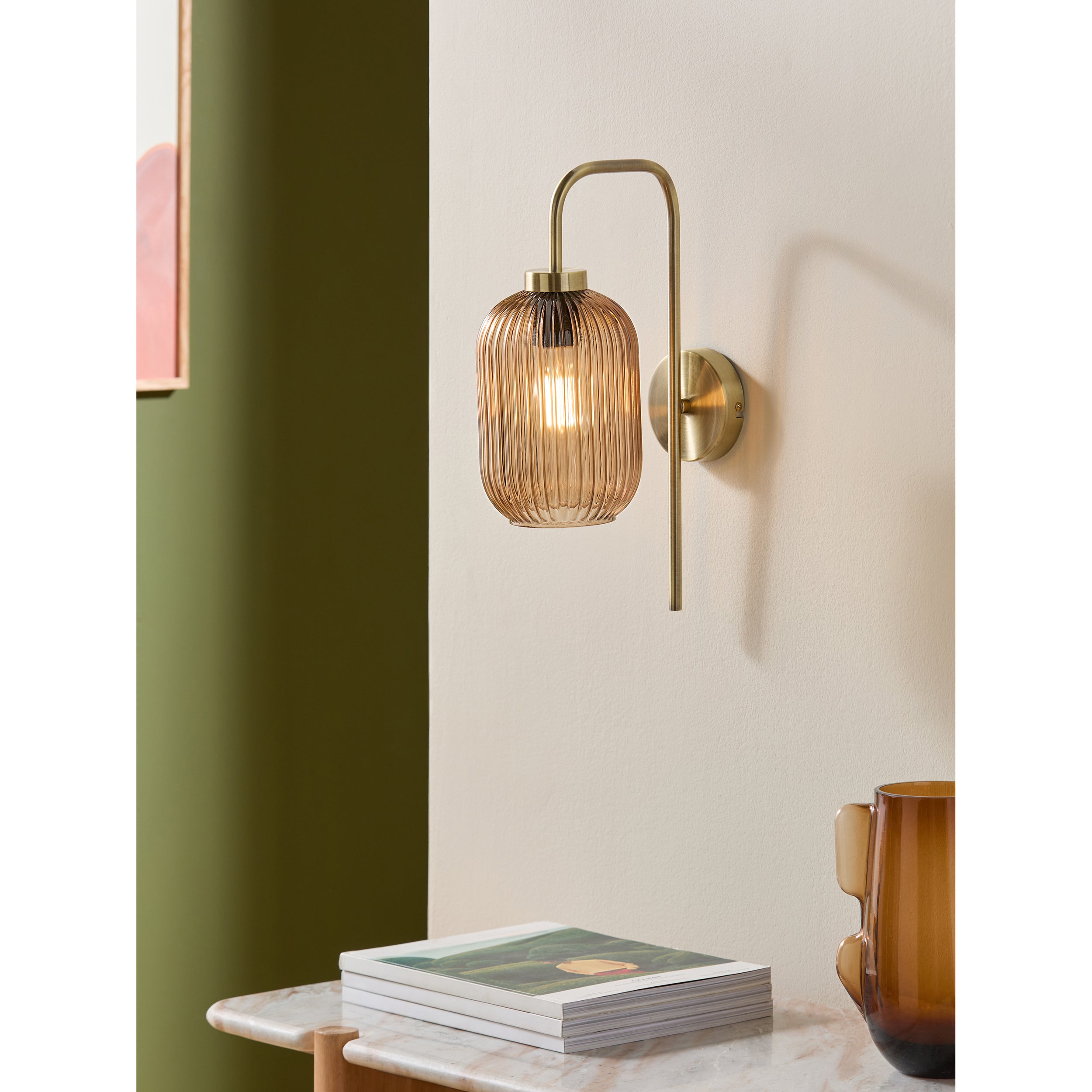 MADE.COM Briz Wall Lamp - Brown