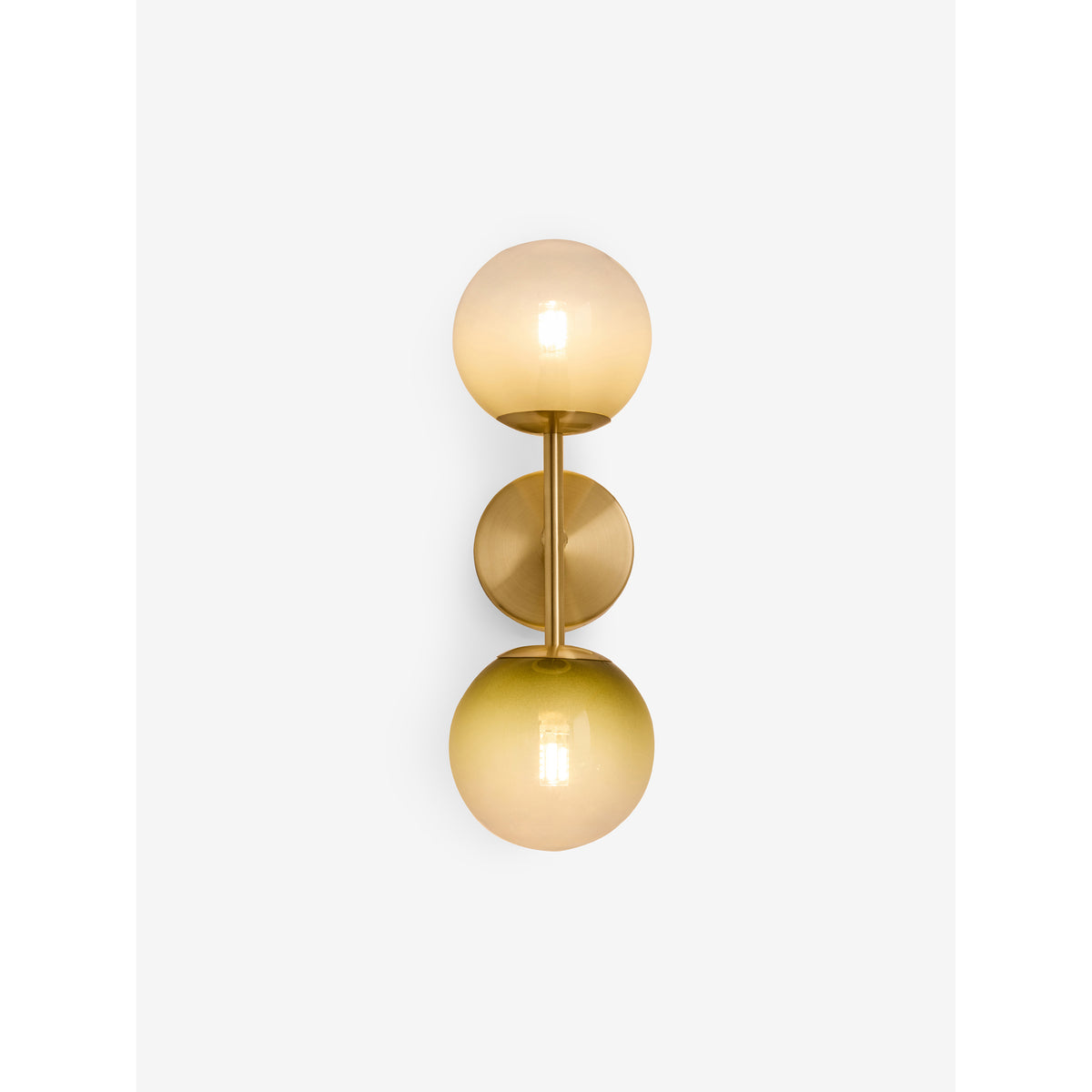 MADE.COM Globe Wall Light - Brass & Green Ombre