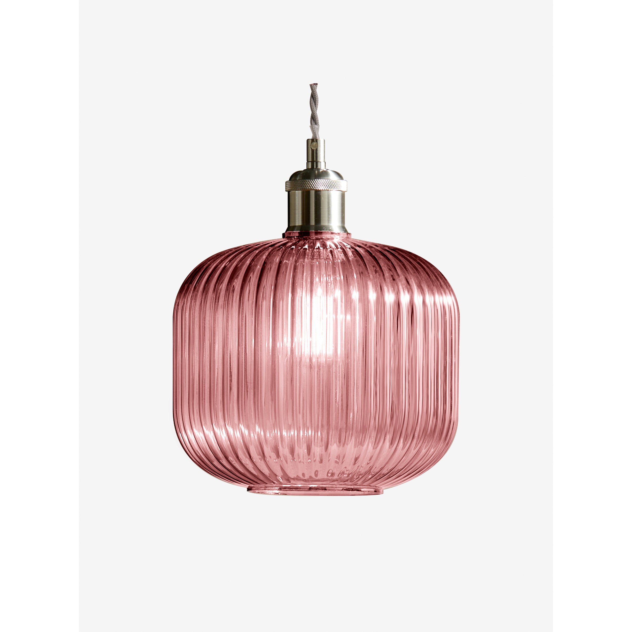 MADE.COM Briz Glass Easy Fit Shade - Pink