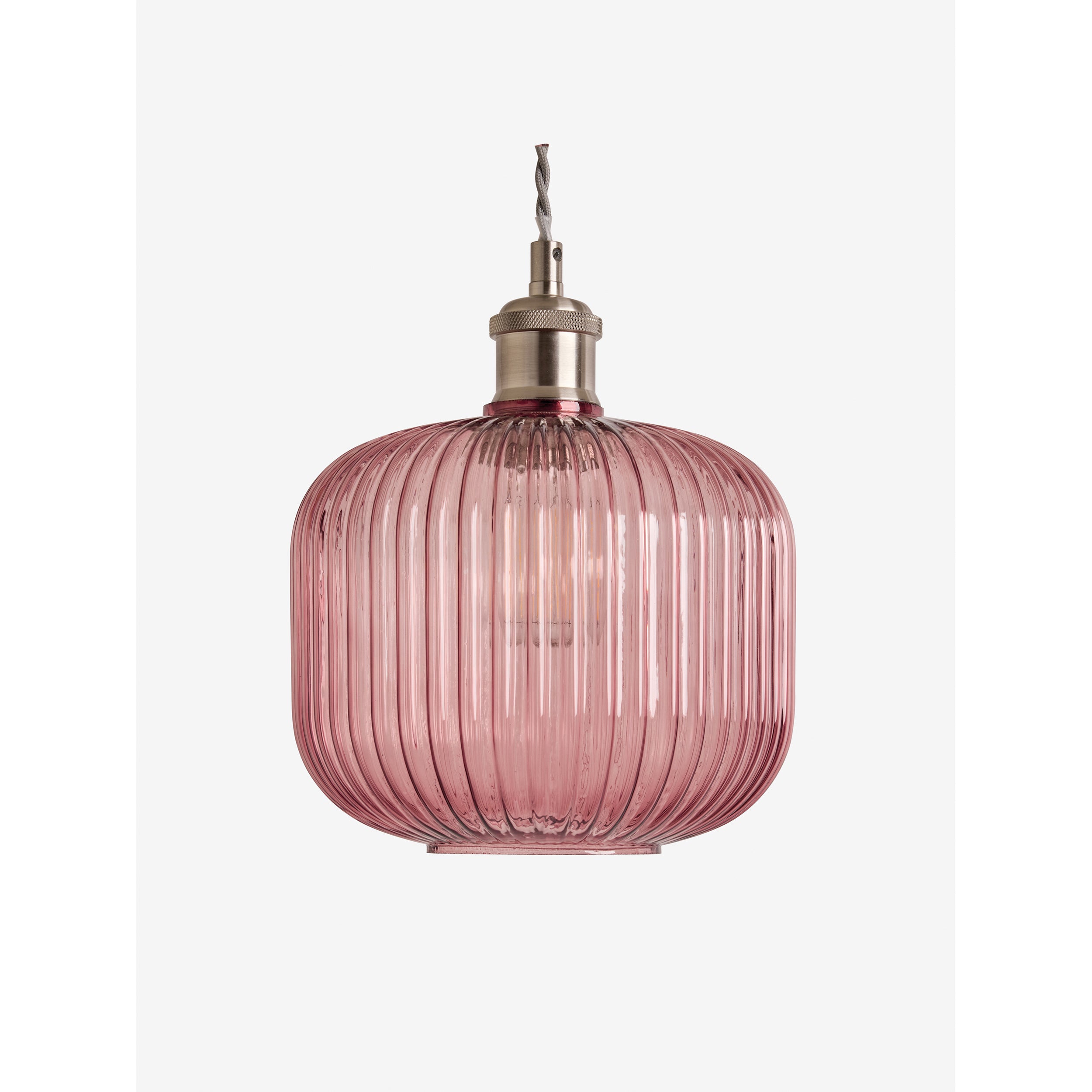 MADE.COM Briz Glass Easy Fit Shade - Pink