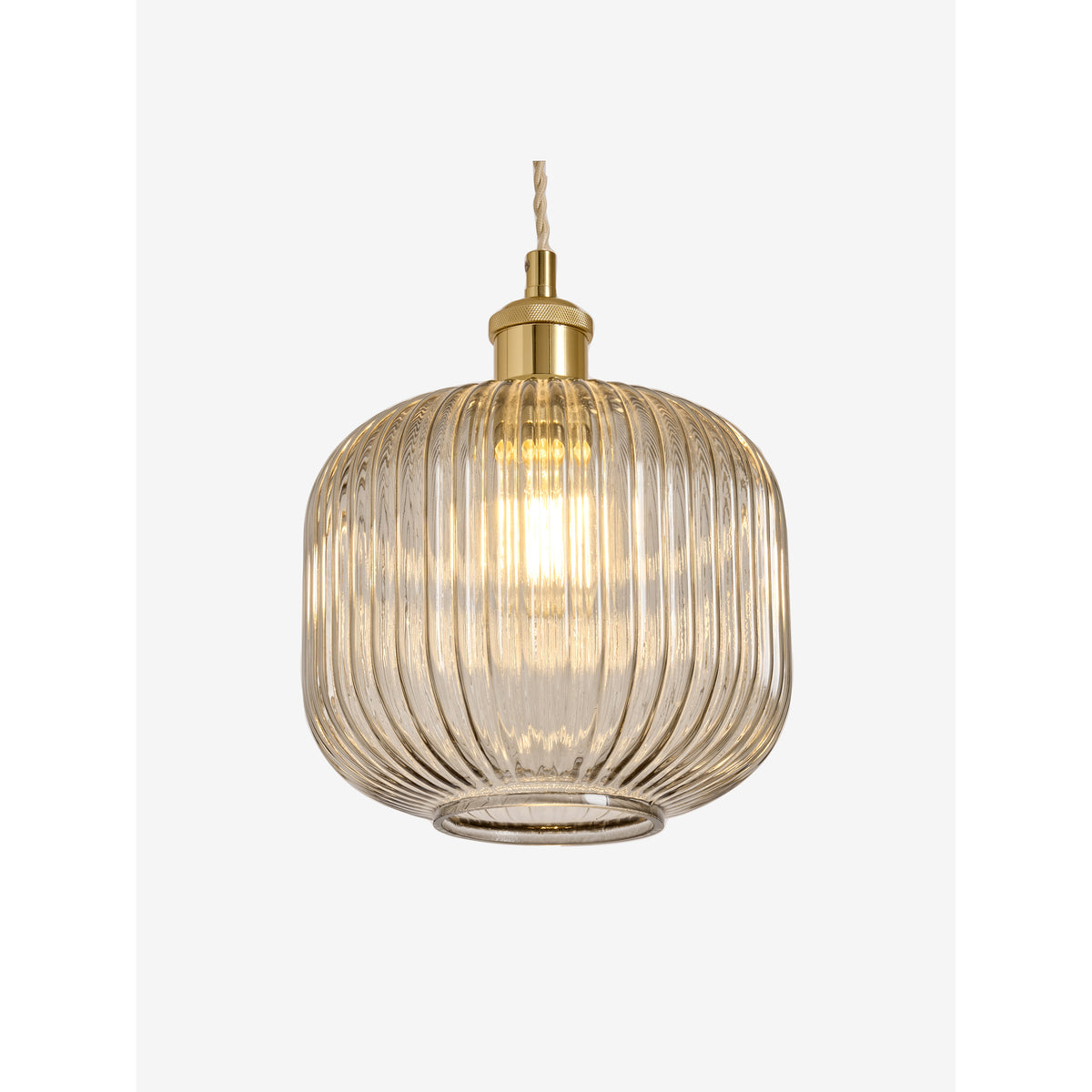 MADE.COM Briz Glass Easy Fit Shade - Grey