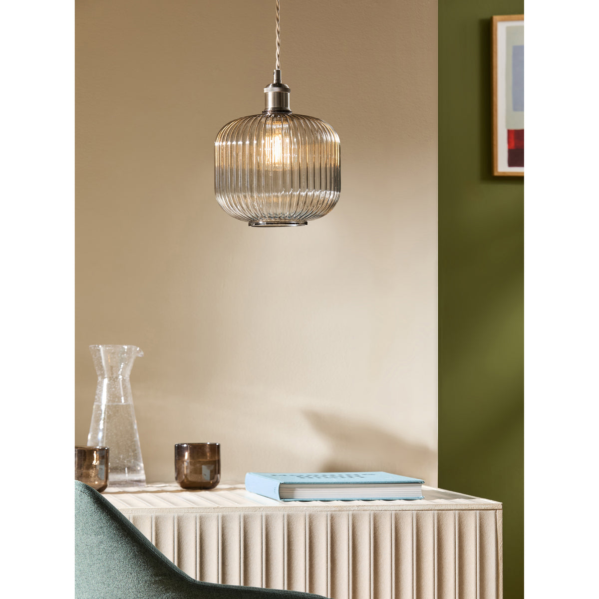 MADE.COM Briz Glass Easy Fit Shade - Grey