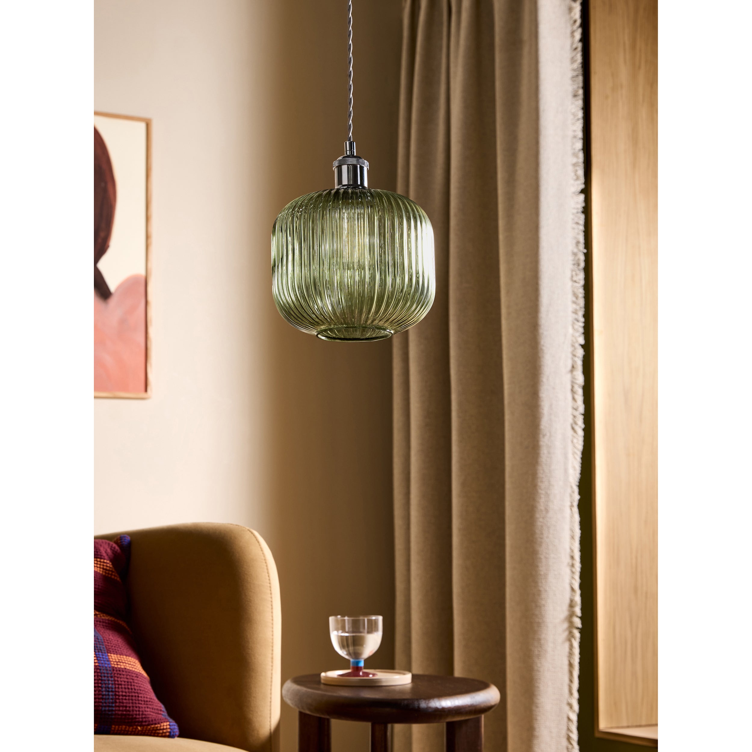MADE.COM Briz Glass Easy Fit Shade - Green