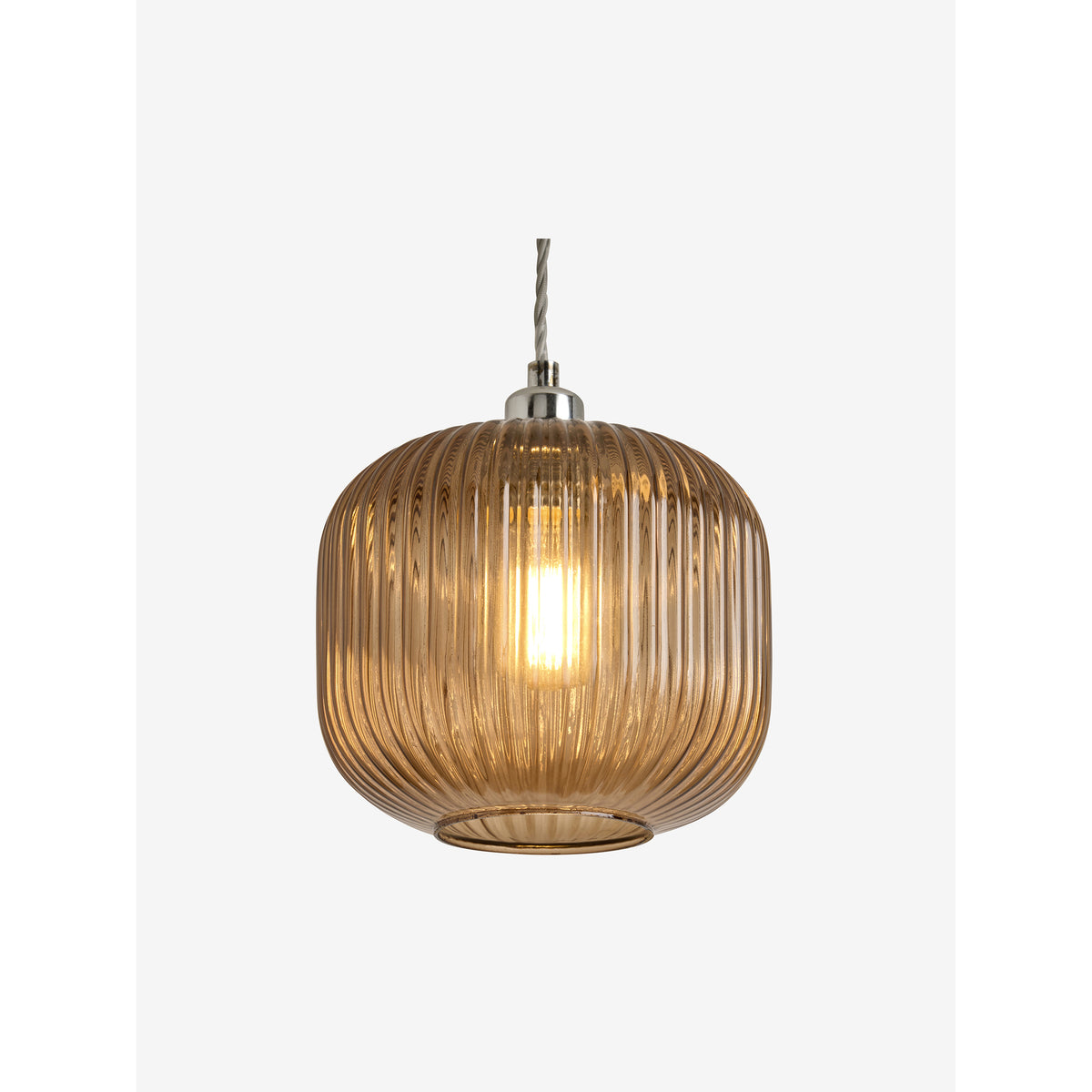 MADE.COM Briz Glass Easy Fit Shade - Amber