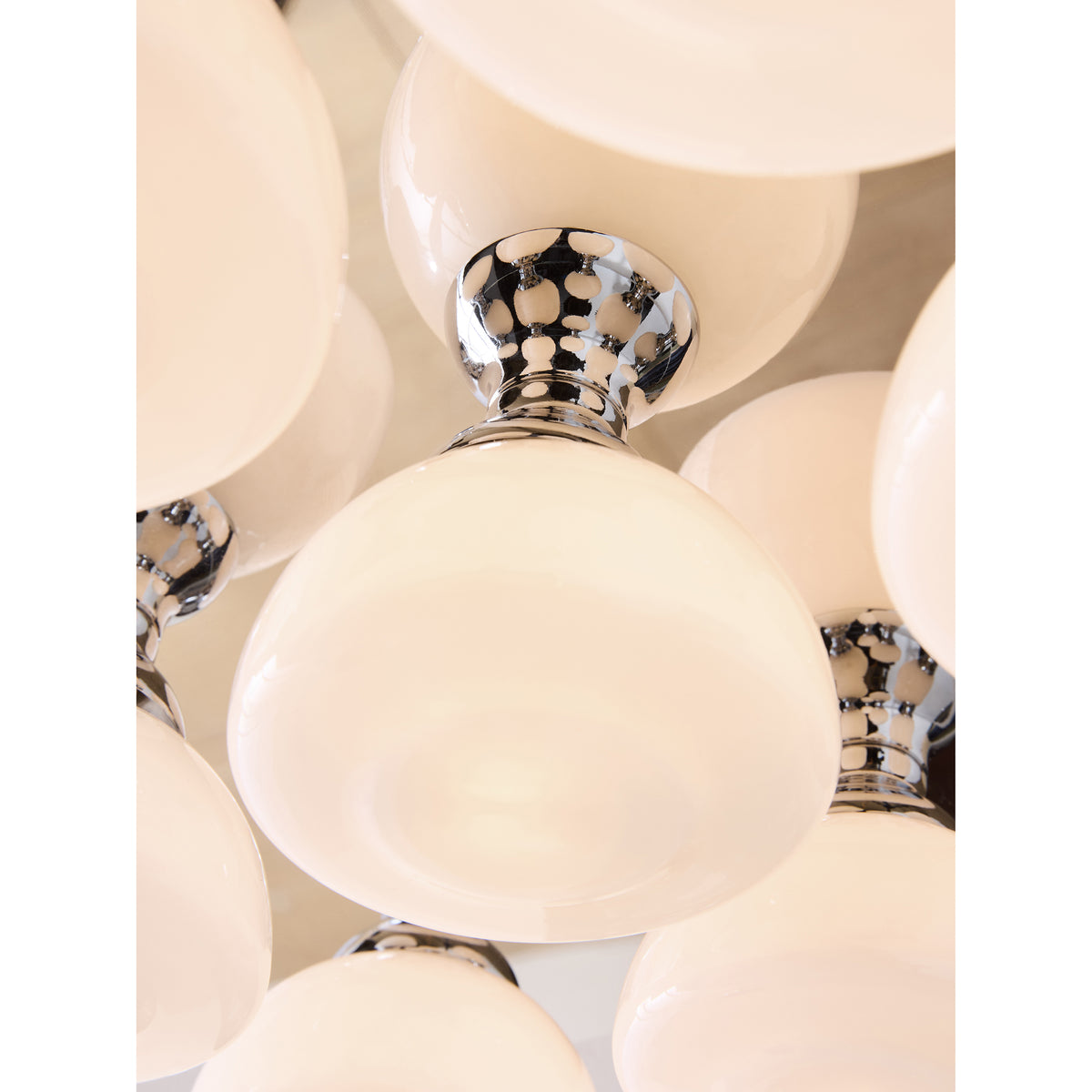 MADE.COM Monroe Flush Ceiling Light - Chrome