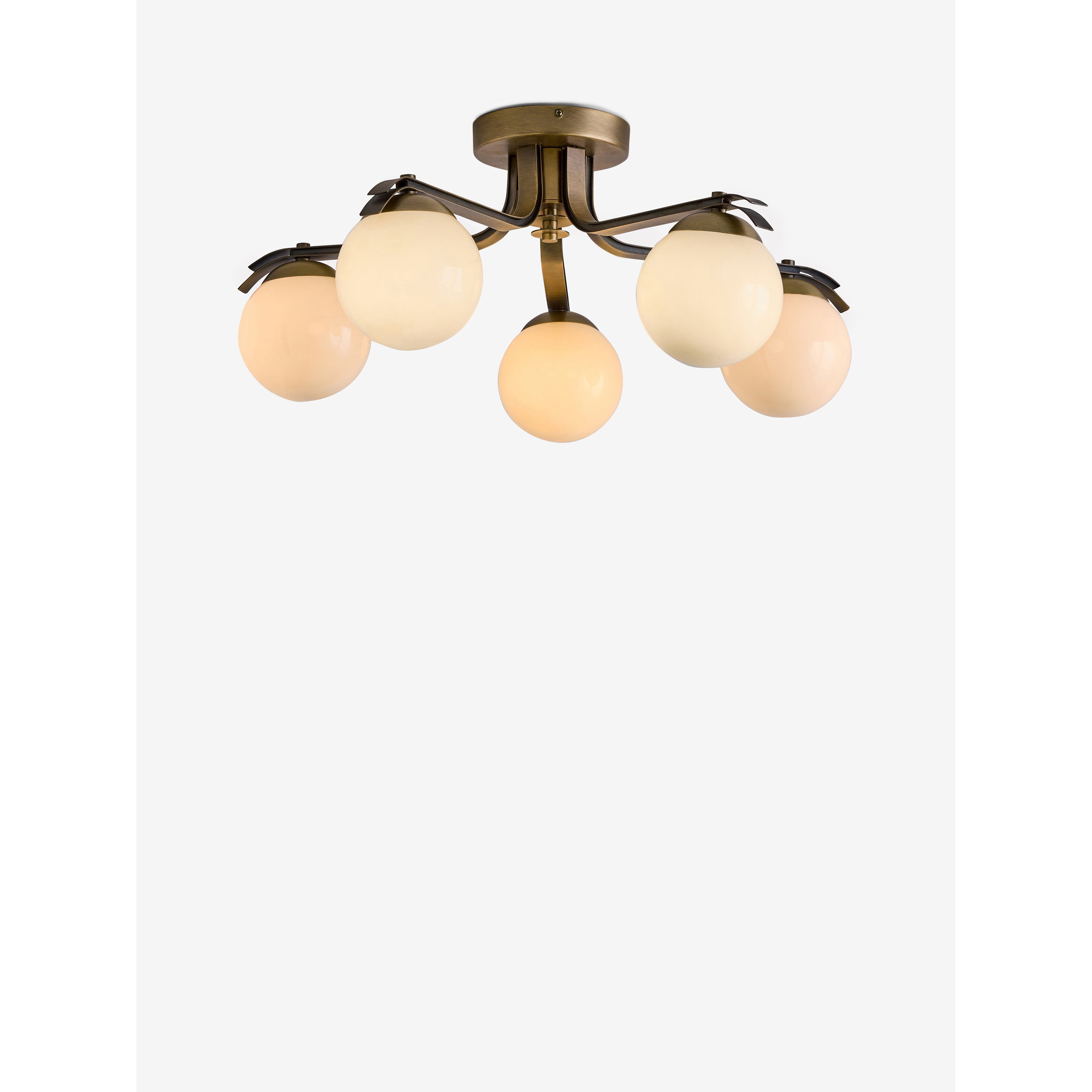 MADE.COM Palla 5 Light Flush Ceiling Light - Brass