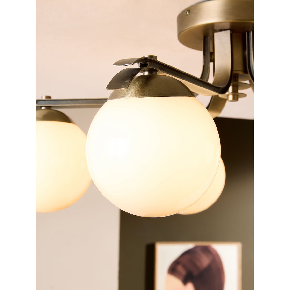 MADE.COM Palla 5 Light Flush Ceiling Light - Brass