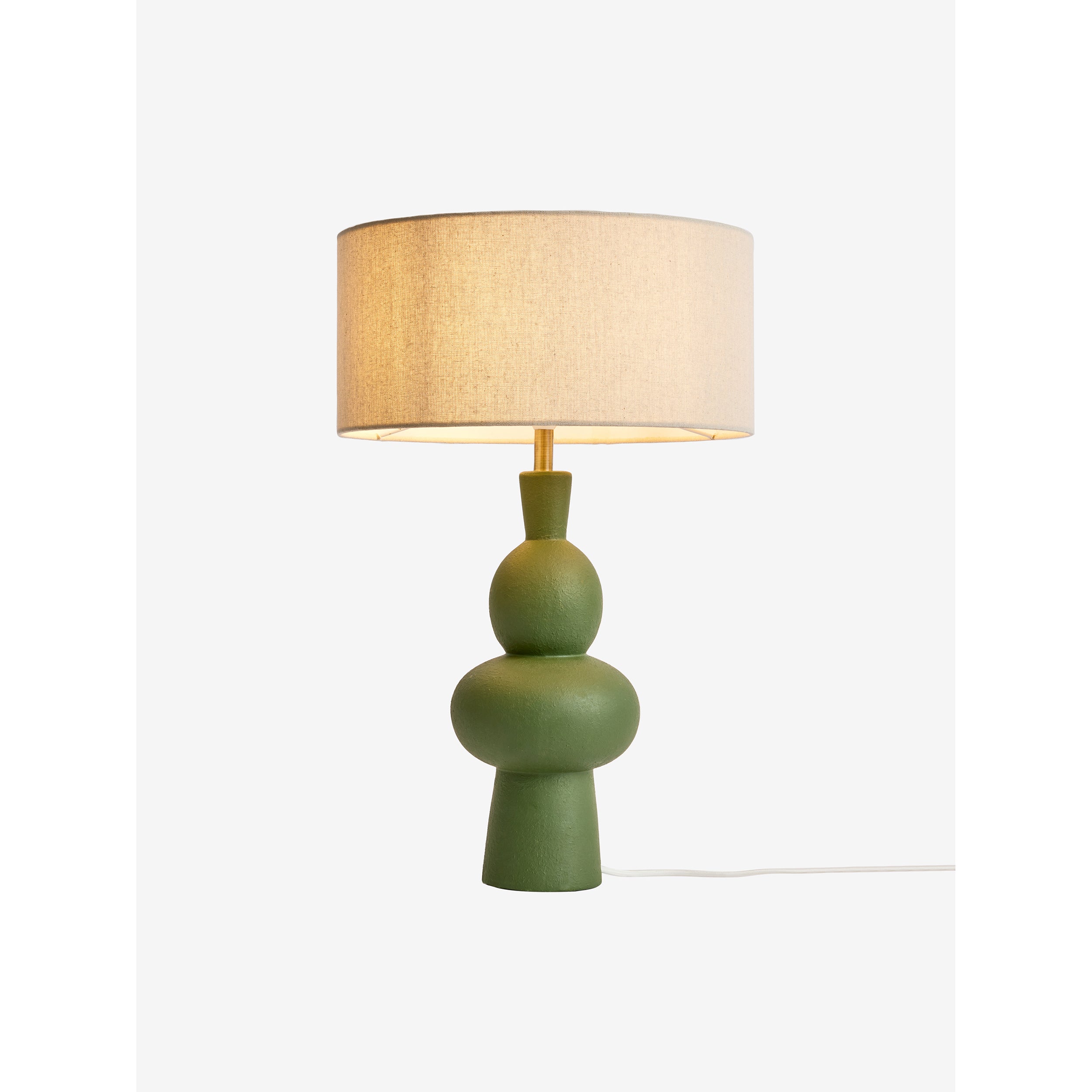 MADE.COM Freyja Ceramic Table Lamp - Green
