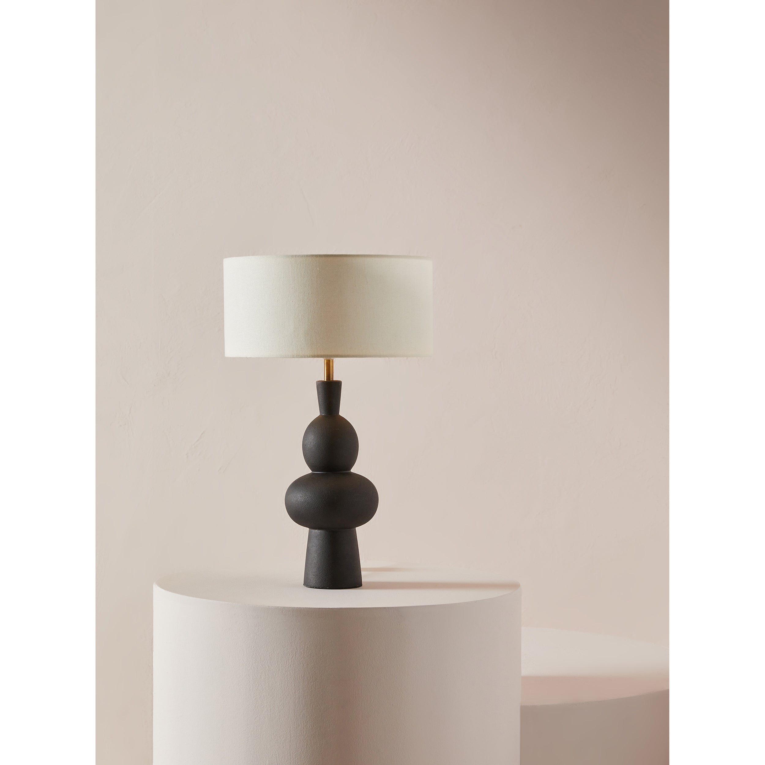MADE.COM Freyja Ceramic Table Lamp - Black