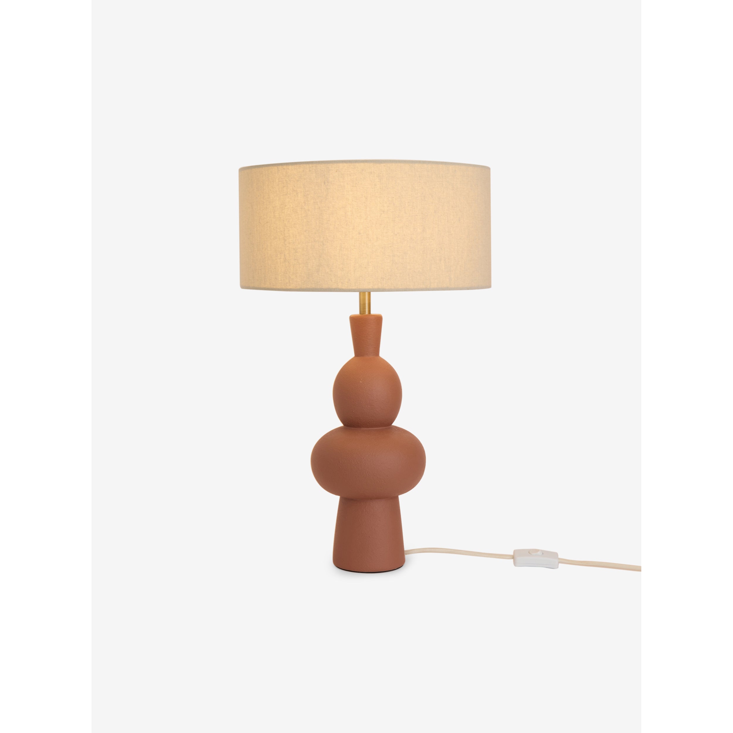 MADE.COM Freyja Ceramic Table Lamp - Brown